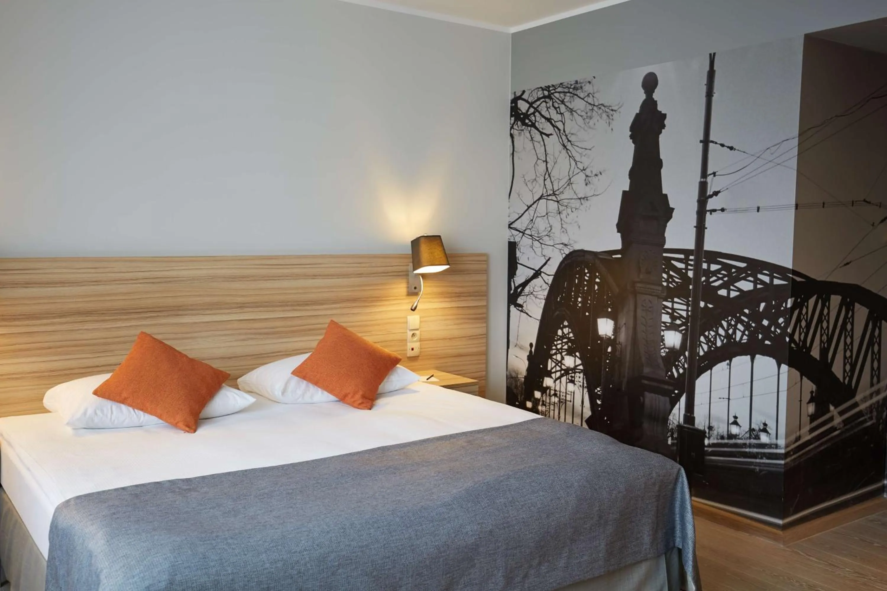 Bedroom, Bed in Scandic Wrocław