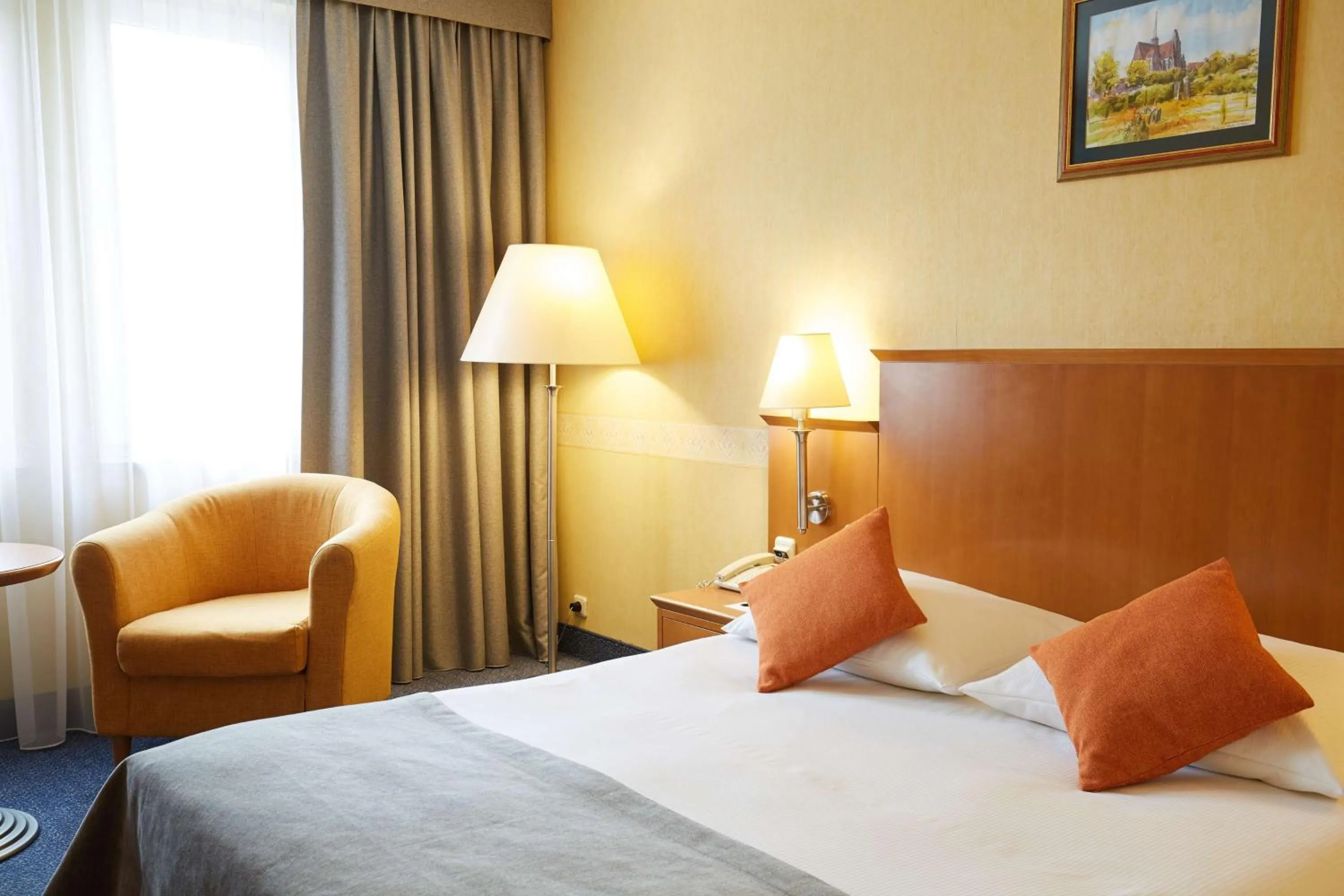 Bedroom, Bed in Scandic Wrocław