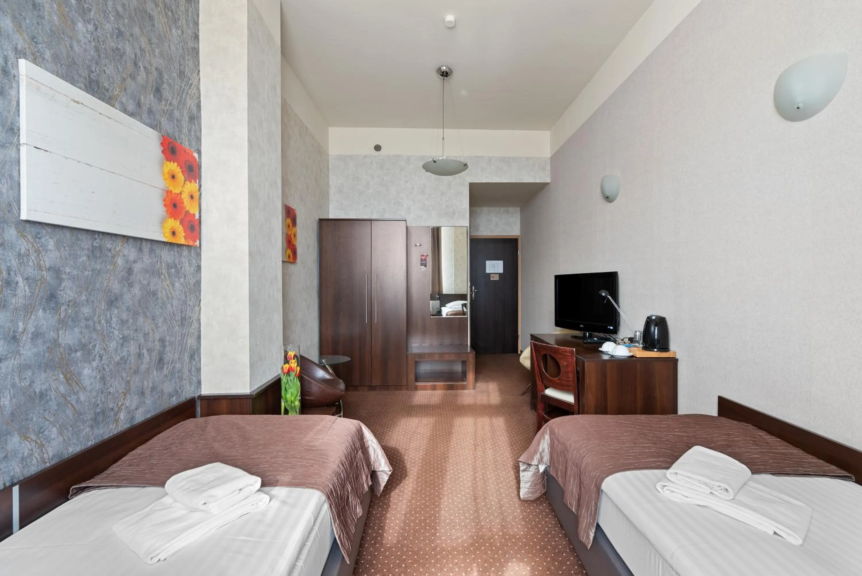 Bed in Hotel Diament Economy Gliwice