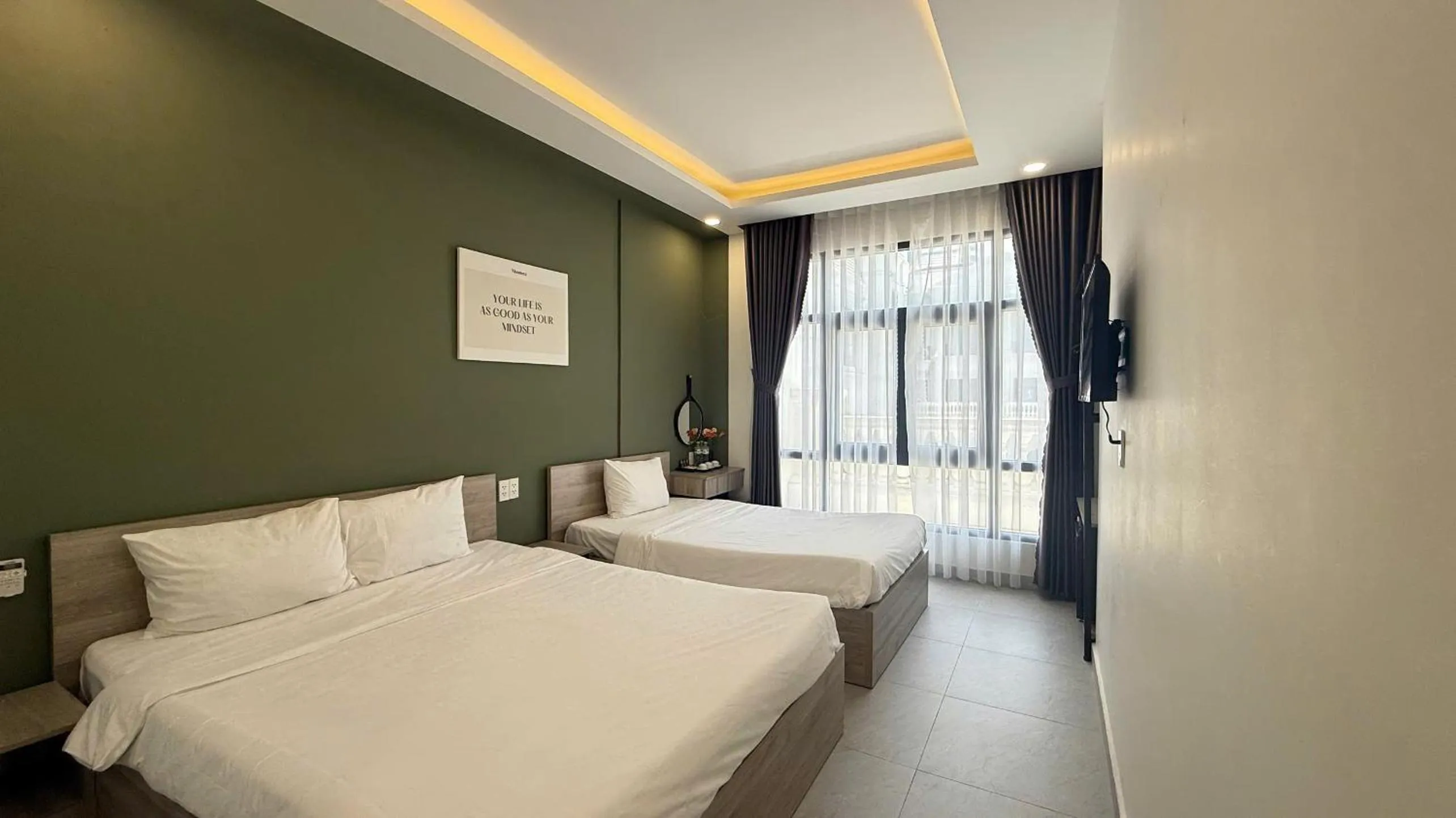 Bed in Lalisa Hotel Grand World Phu Quoc