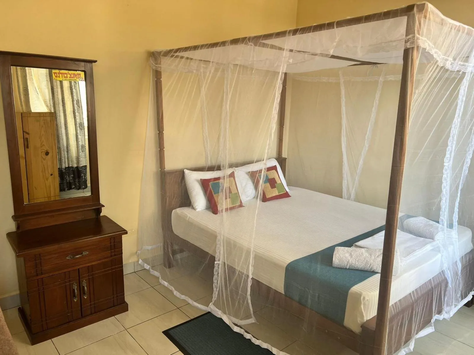 Bed in New Golden Bay Resort Weligama