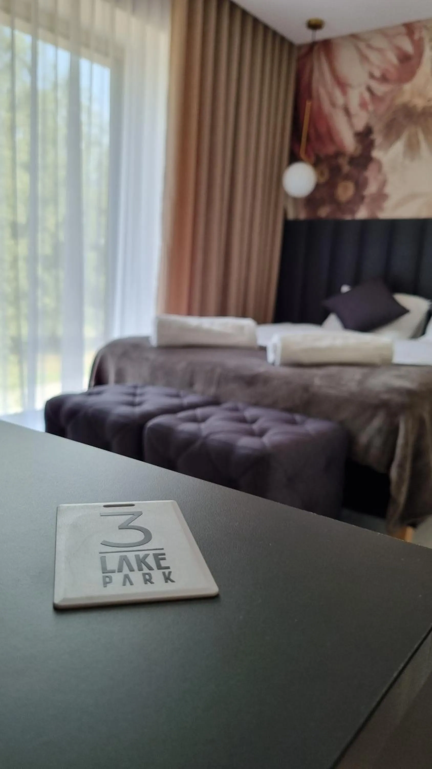 Seating area, Bed in Lake Park