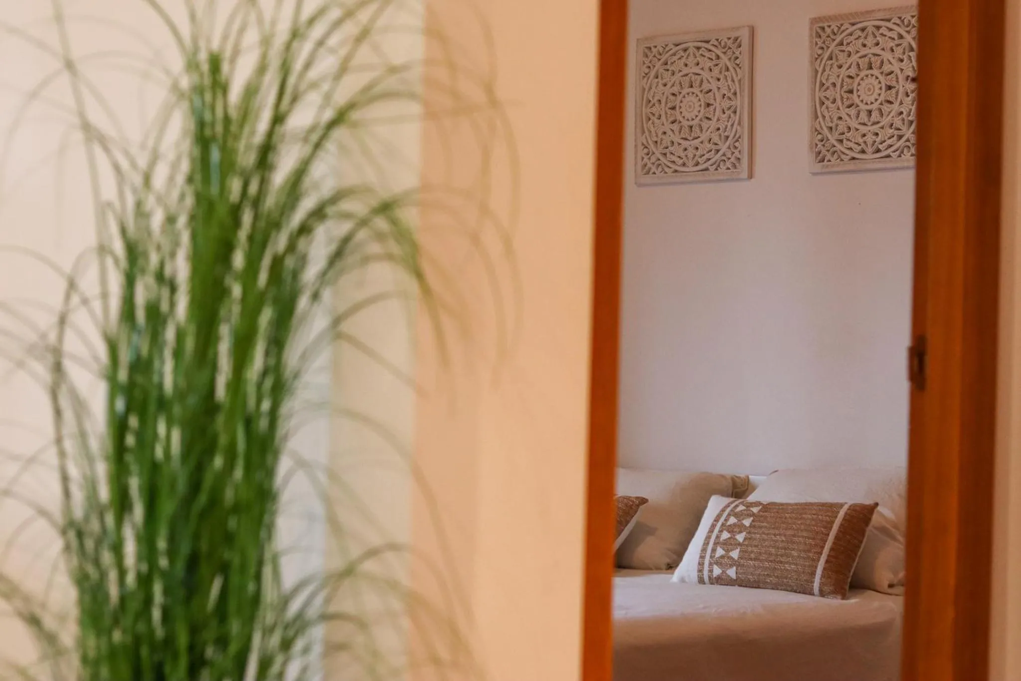 Bedroom, Bed in apartment nearby beach and old town Javea