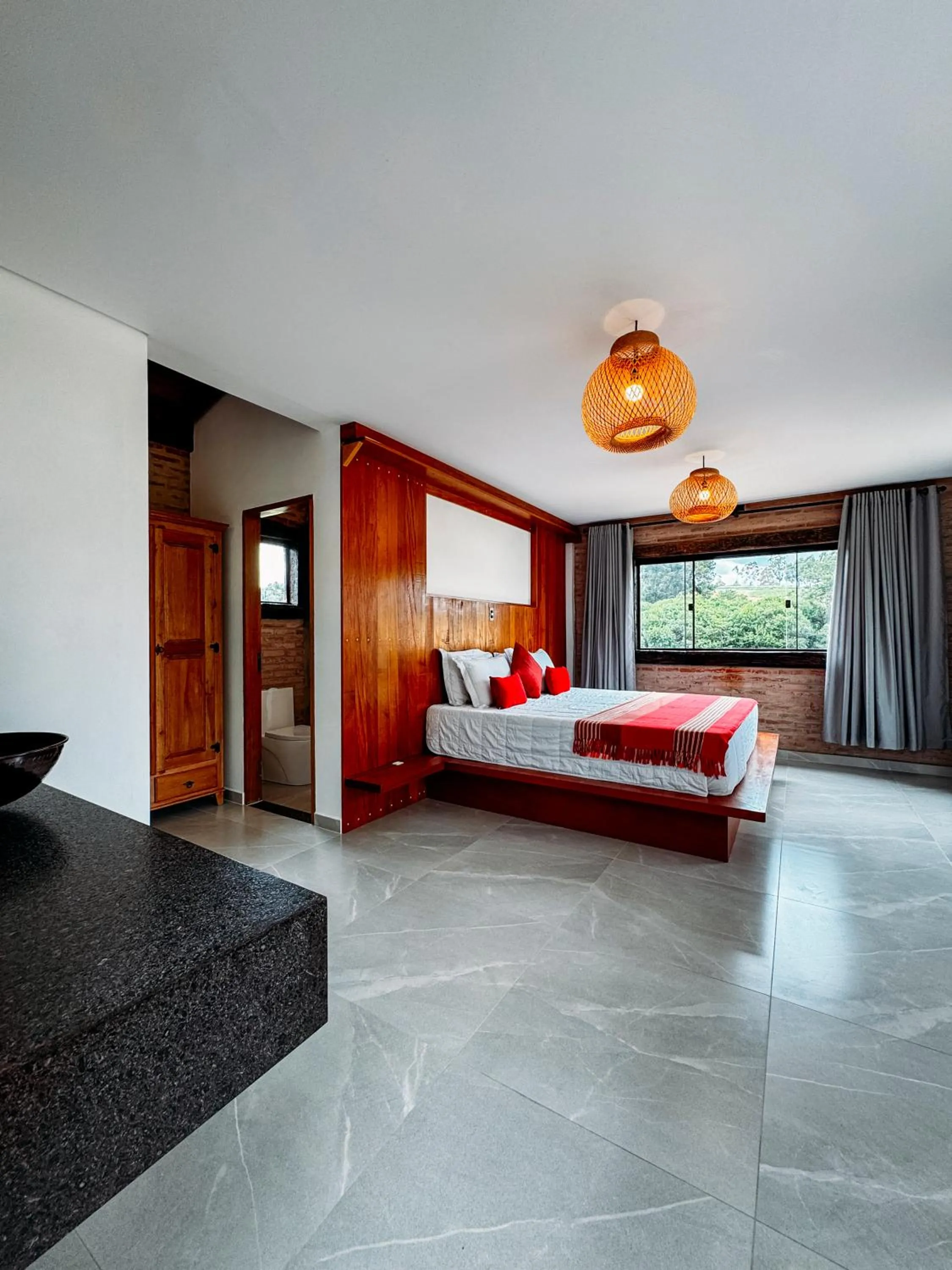 Bed in Pousada Trem Chic