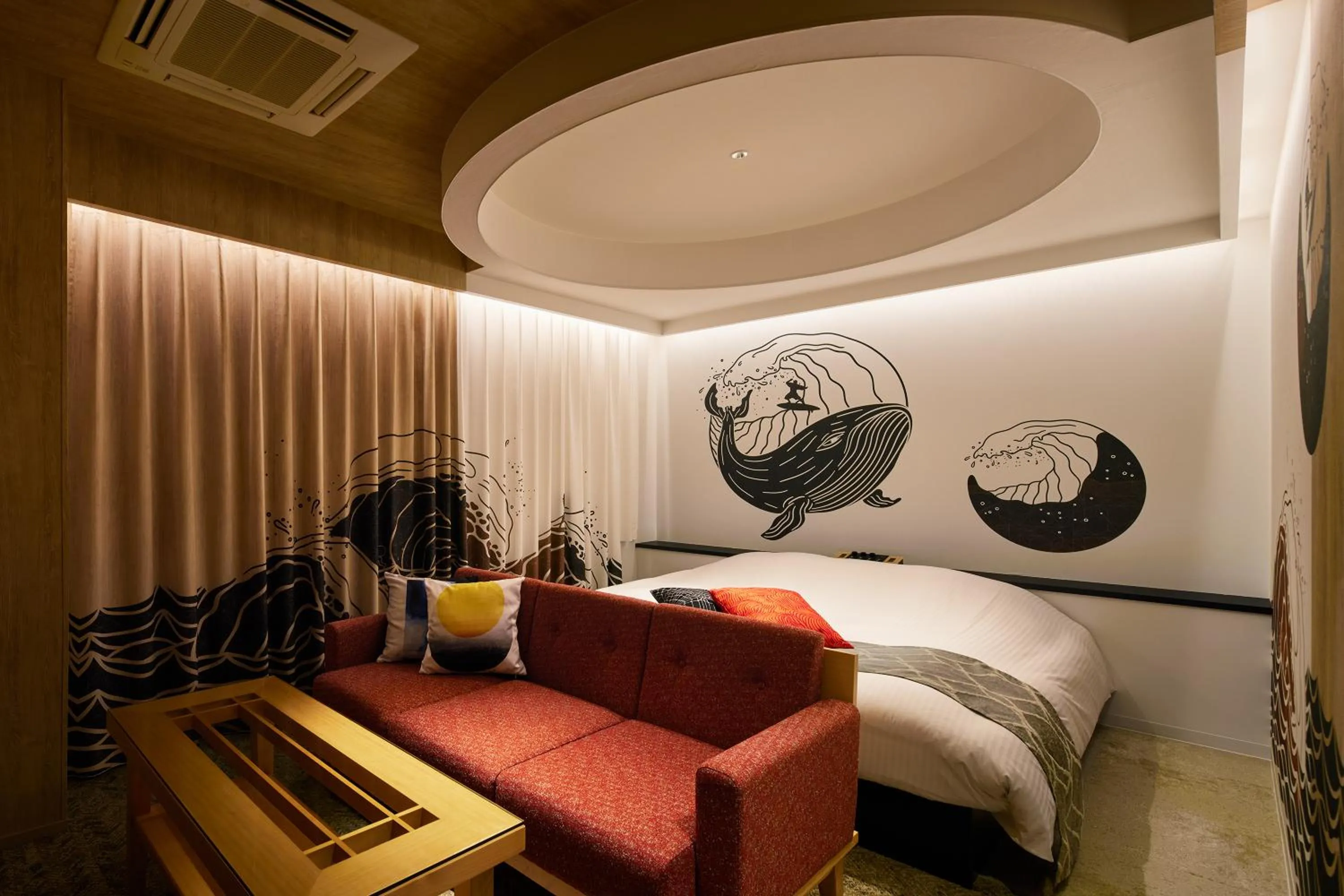 Bed in Yatomi Hotel Nuqu Natural Hot Spring