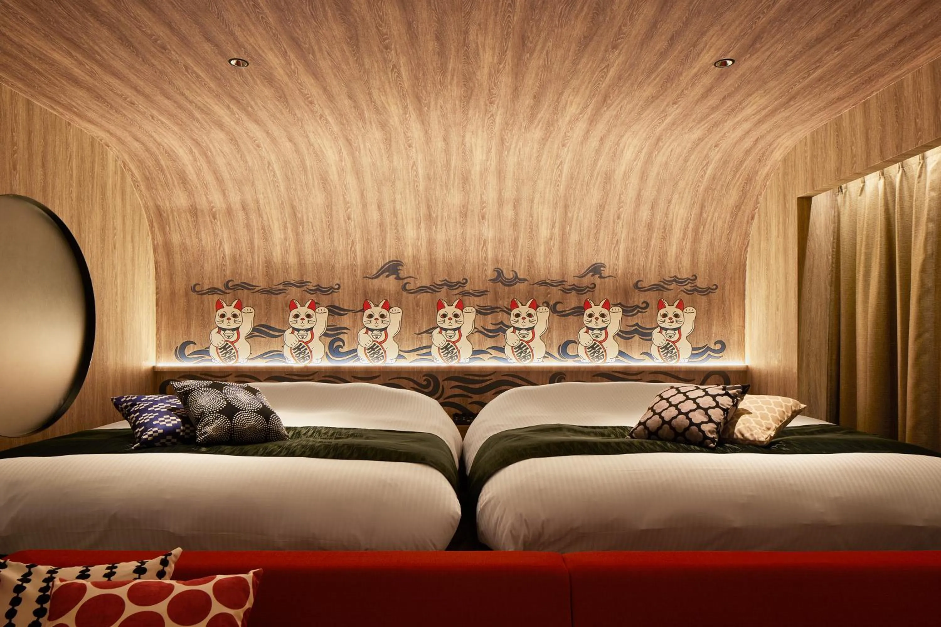 Bed in Yatomi Hotel Nuqu Natural Hot Spring