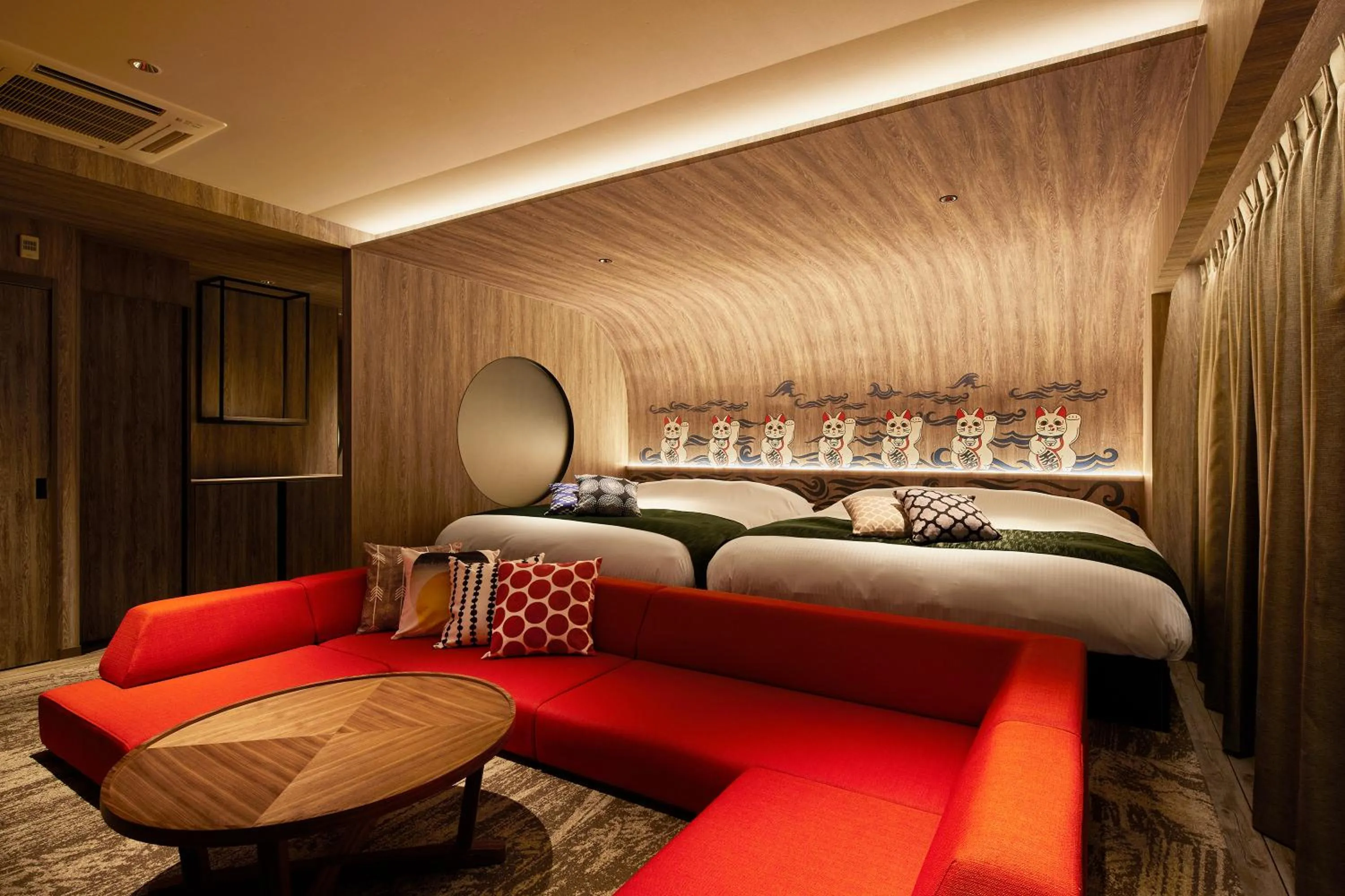 Living room in Yatomi Hotel Nuqu Natural Hot Spring