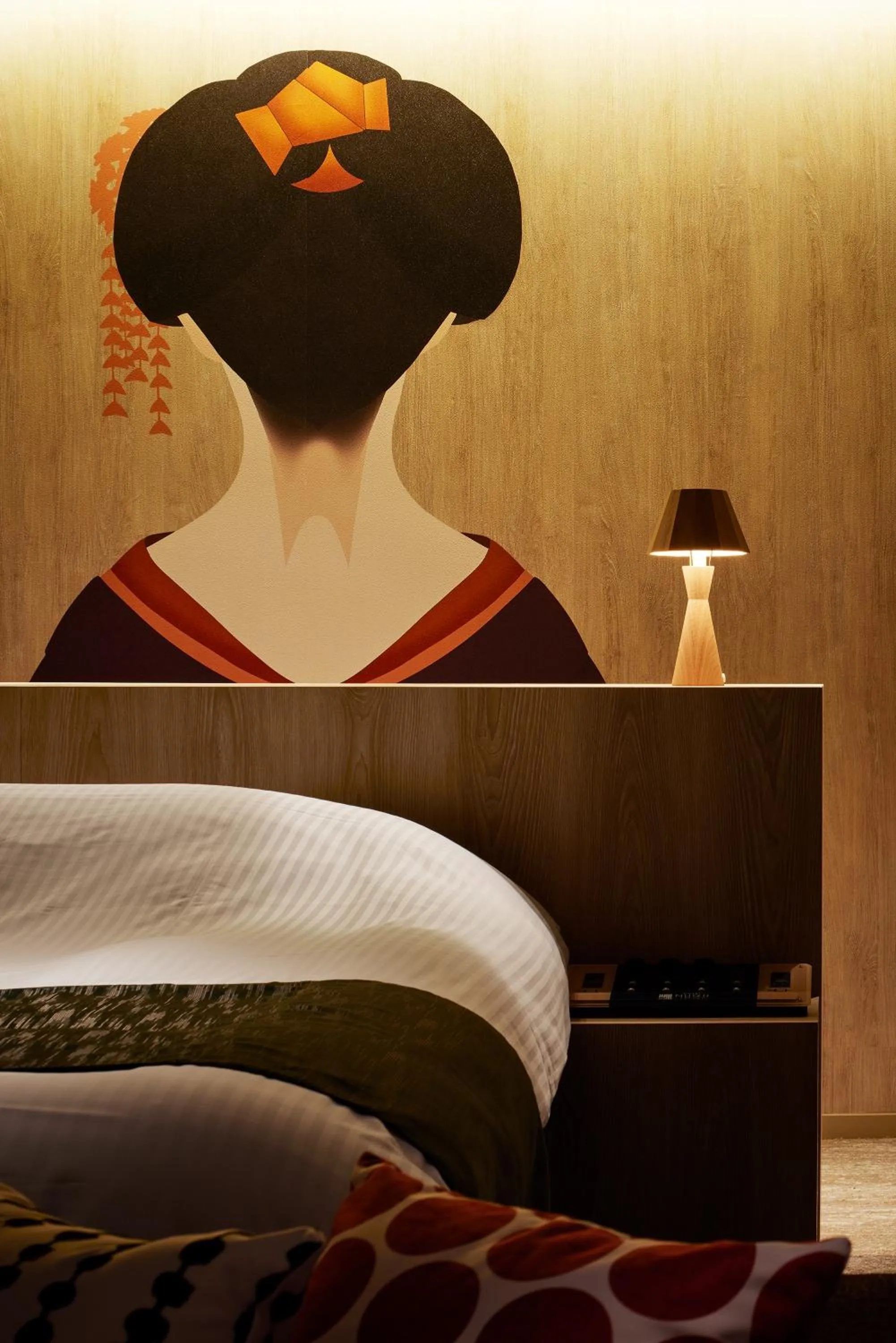 Decorative detail, Bed in Yatomi Hotel Nuqu Natural Hot Spring