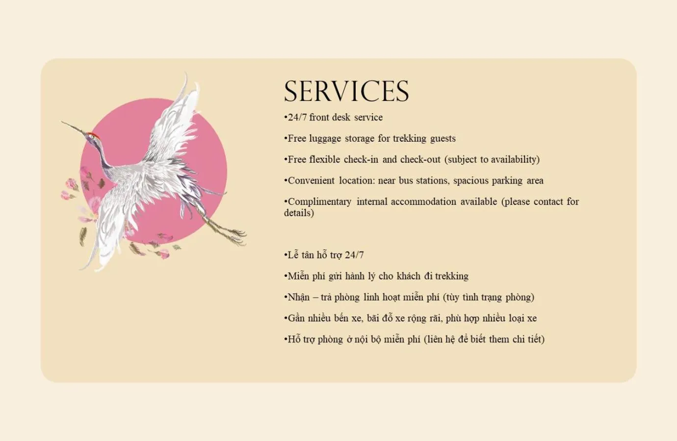 room service in London Sa Pa Hotel