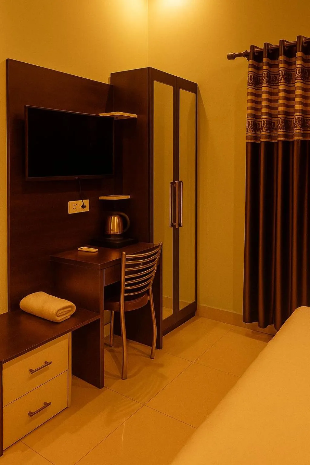 Bed in Jagdambey Hotel