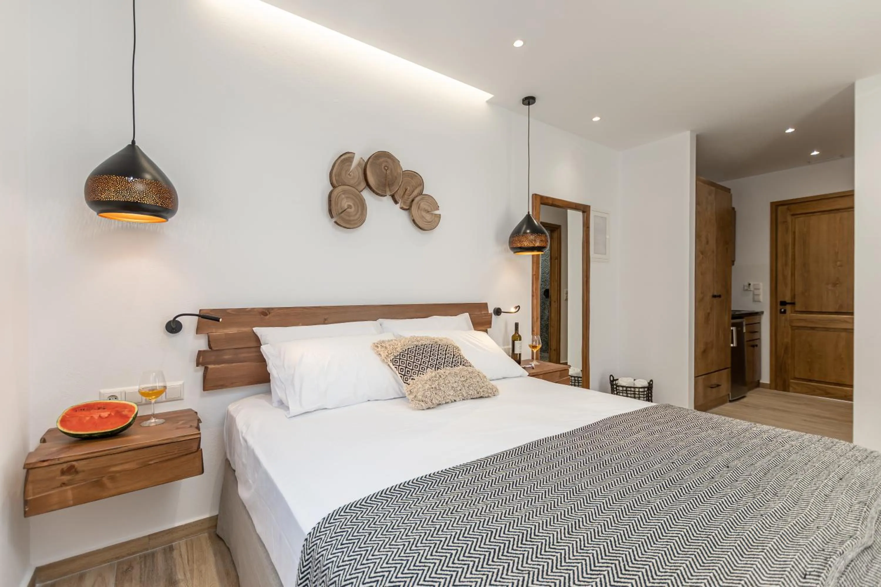 Bed in Galazia Boutique Apartments