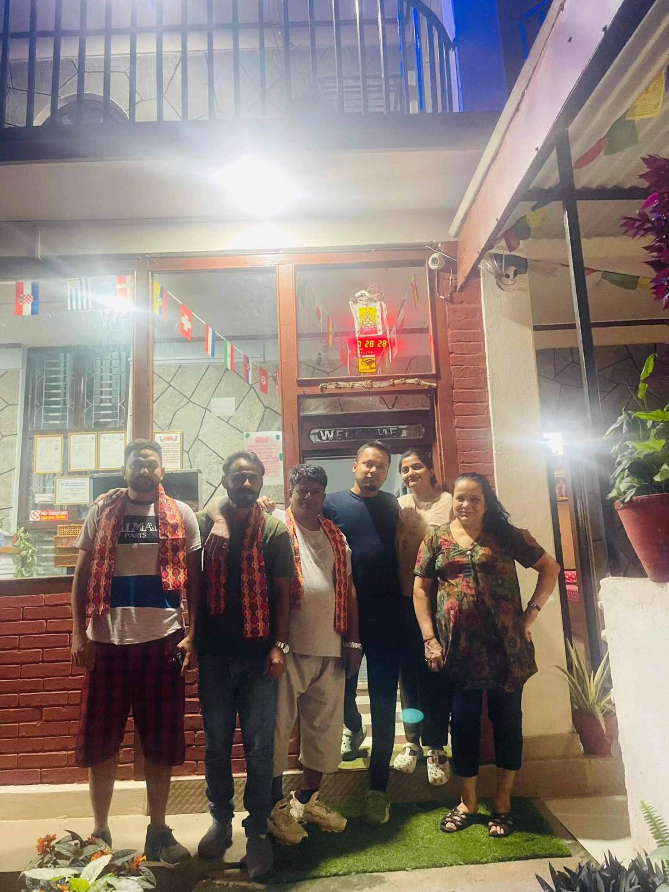 group of guests in Hotel Peace Ganga Inn