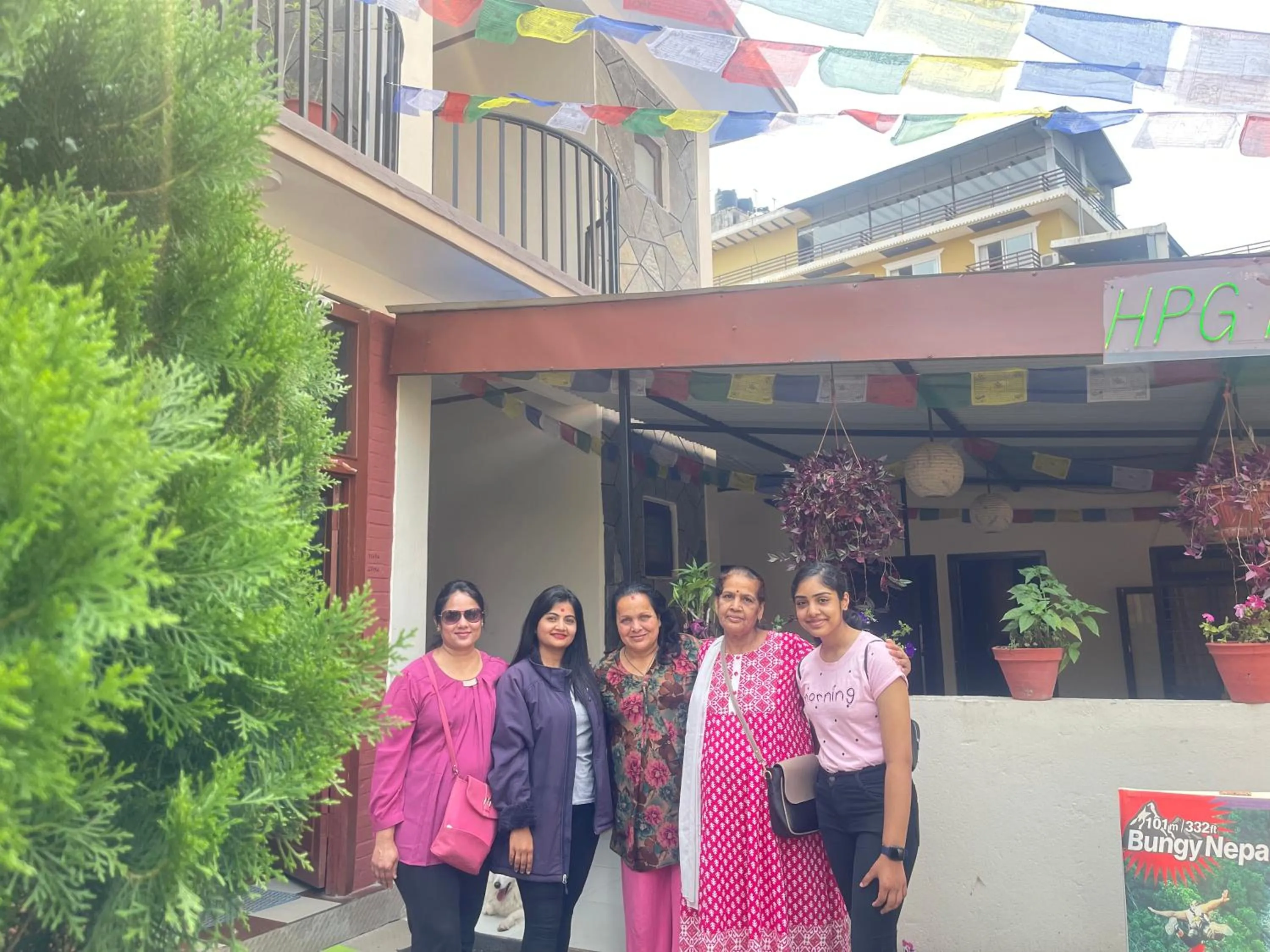 group of guests in Hotel Peace Ganga Inn