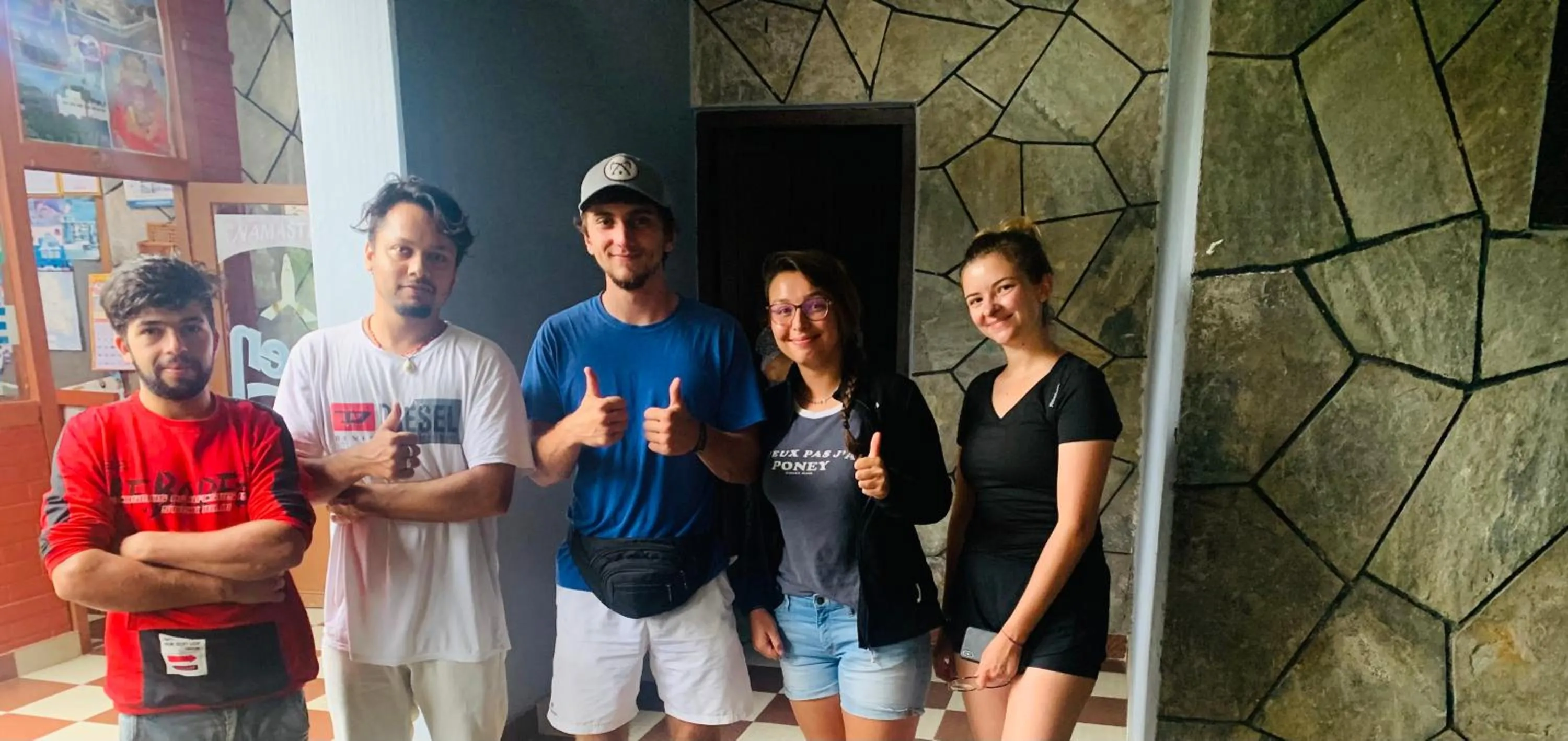 group of guests in Hotel Peace Ganga Inn
