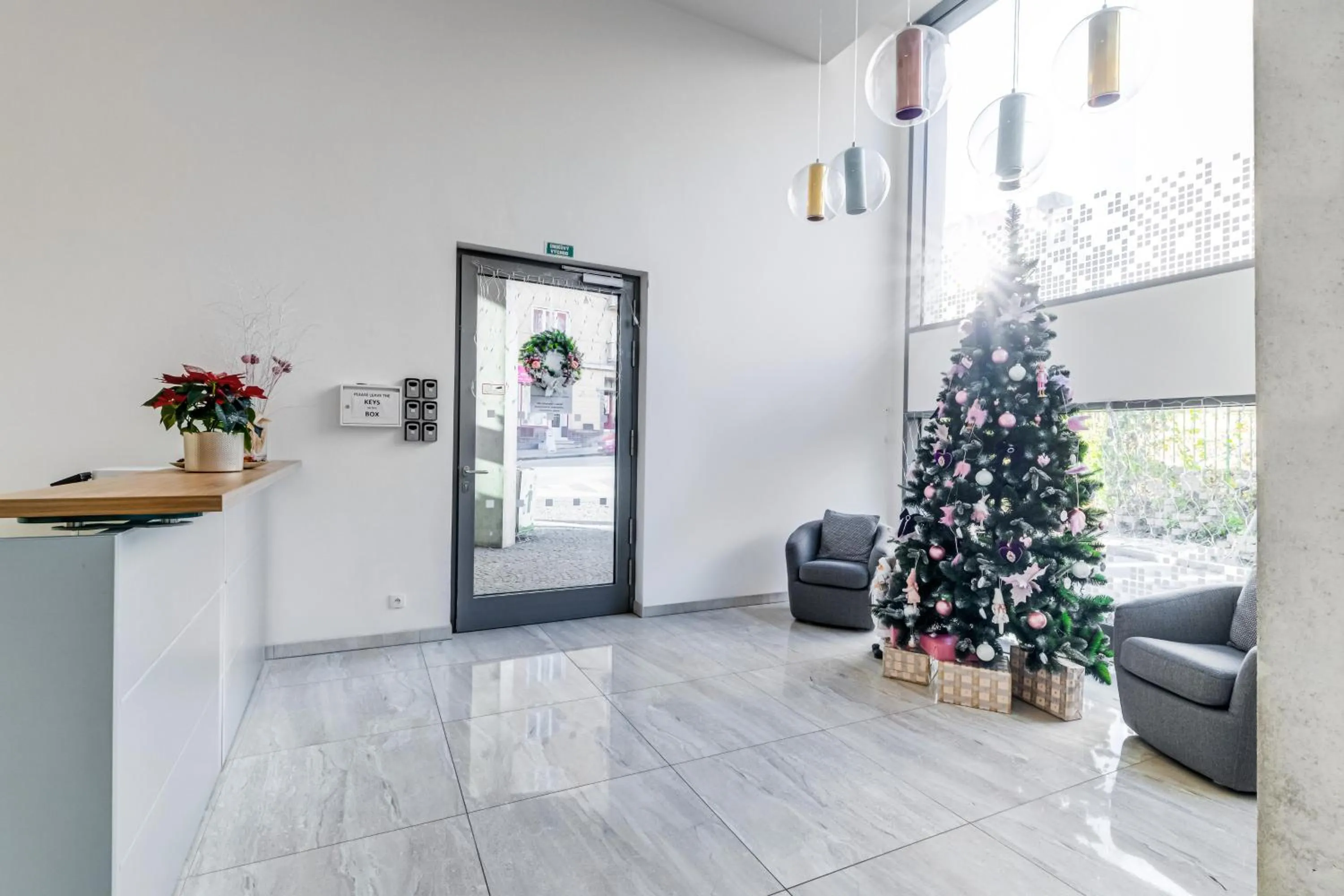 Seating area in Kora Apartments