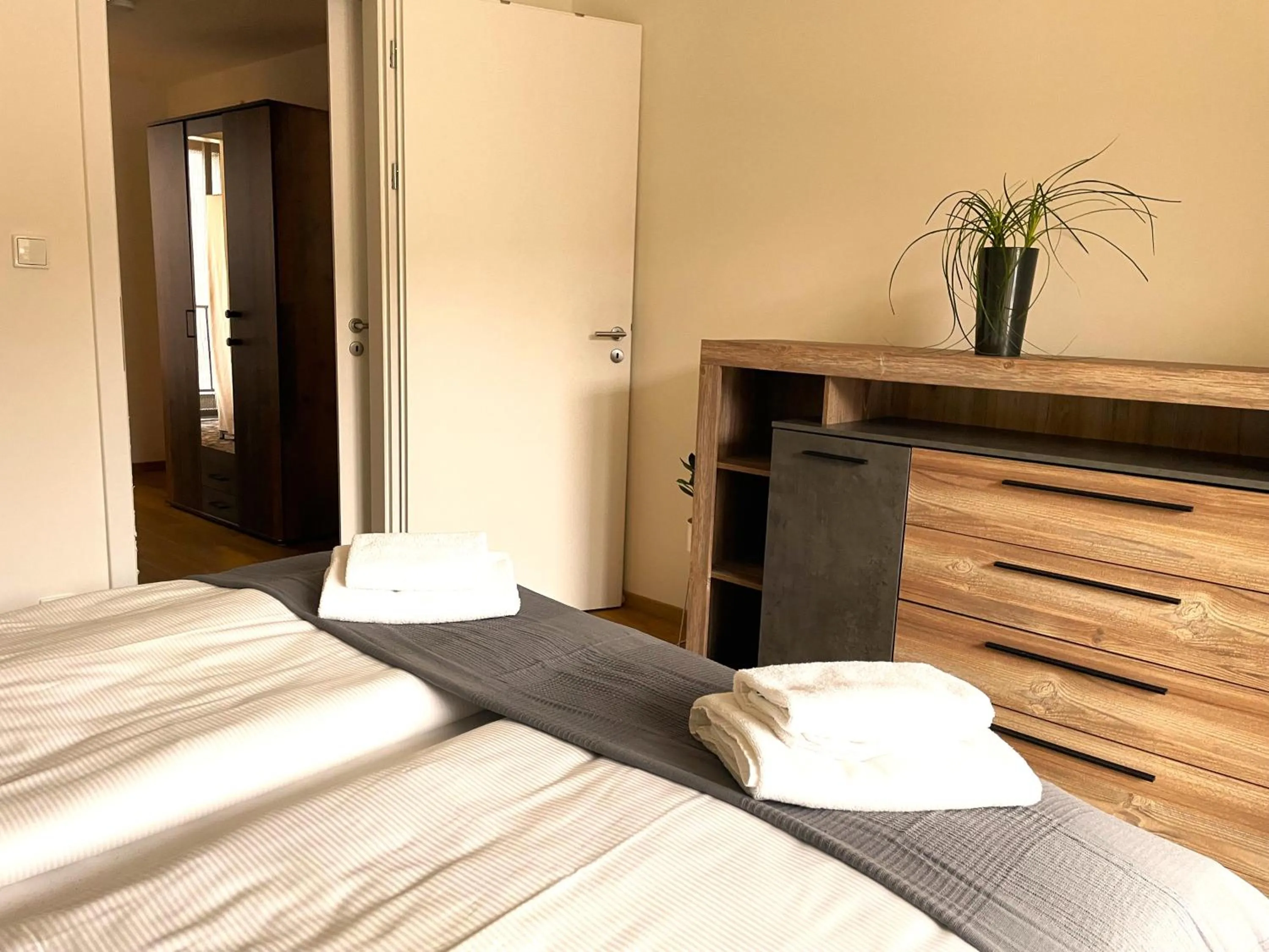 Bedroom, Bed in Kora Apartments