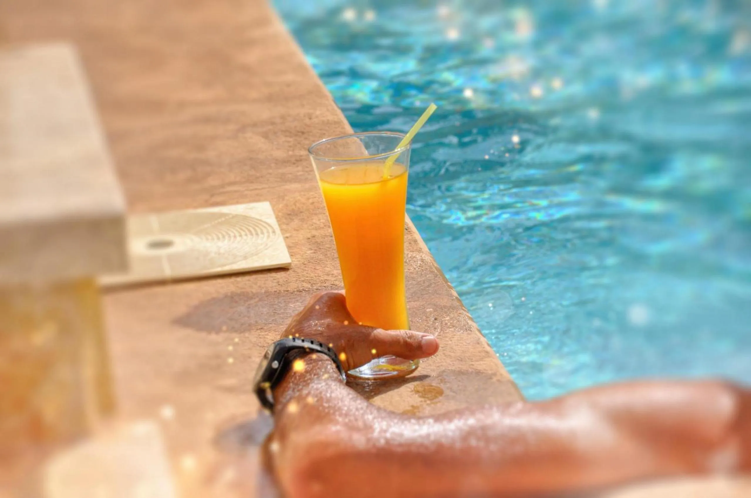 Pool view in BLUE WAVE LODGE