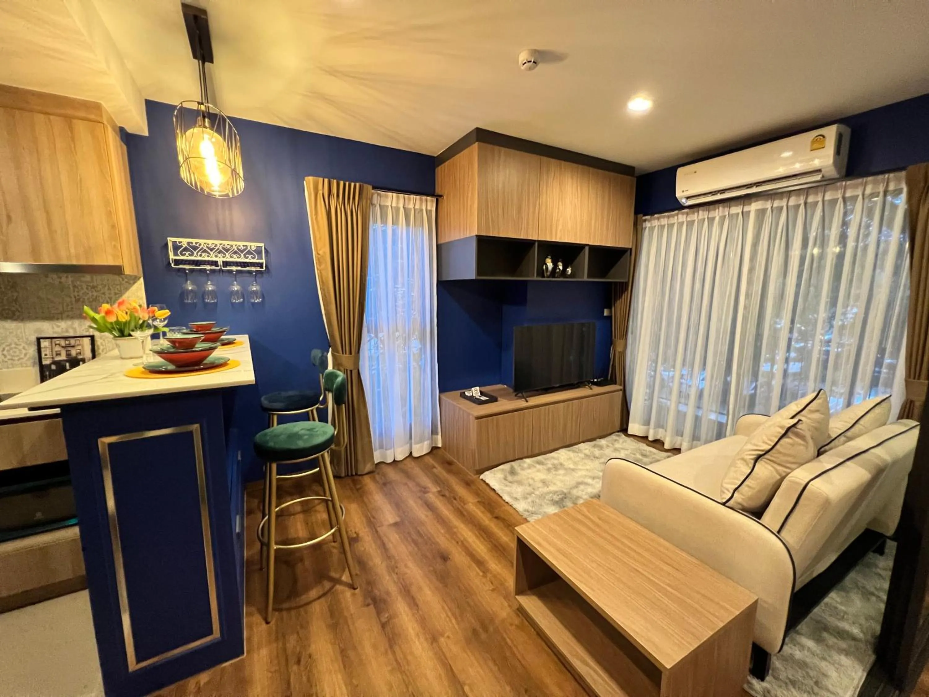 Living room in LA Beachfront Relaxation HuaHin by RT258