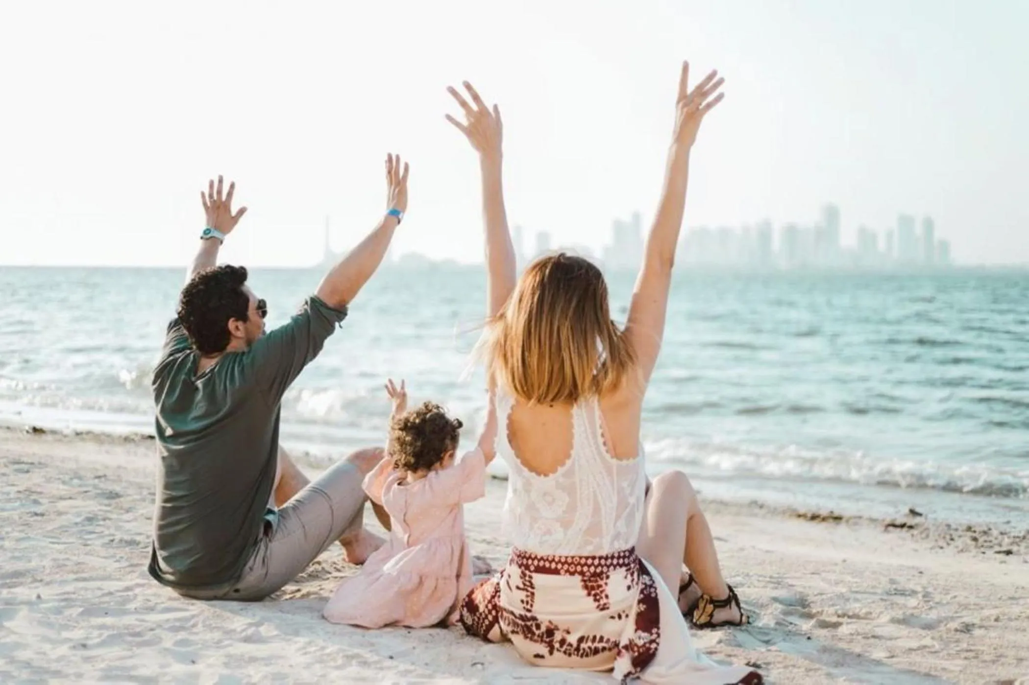 Family in Fenix Beach Cartagena