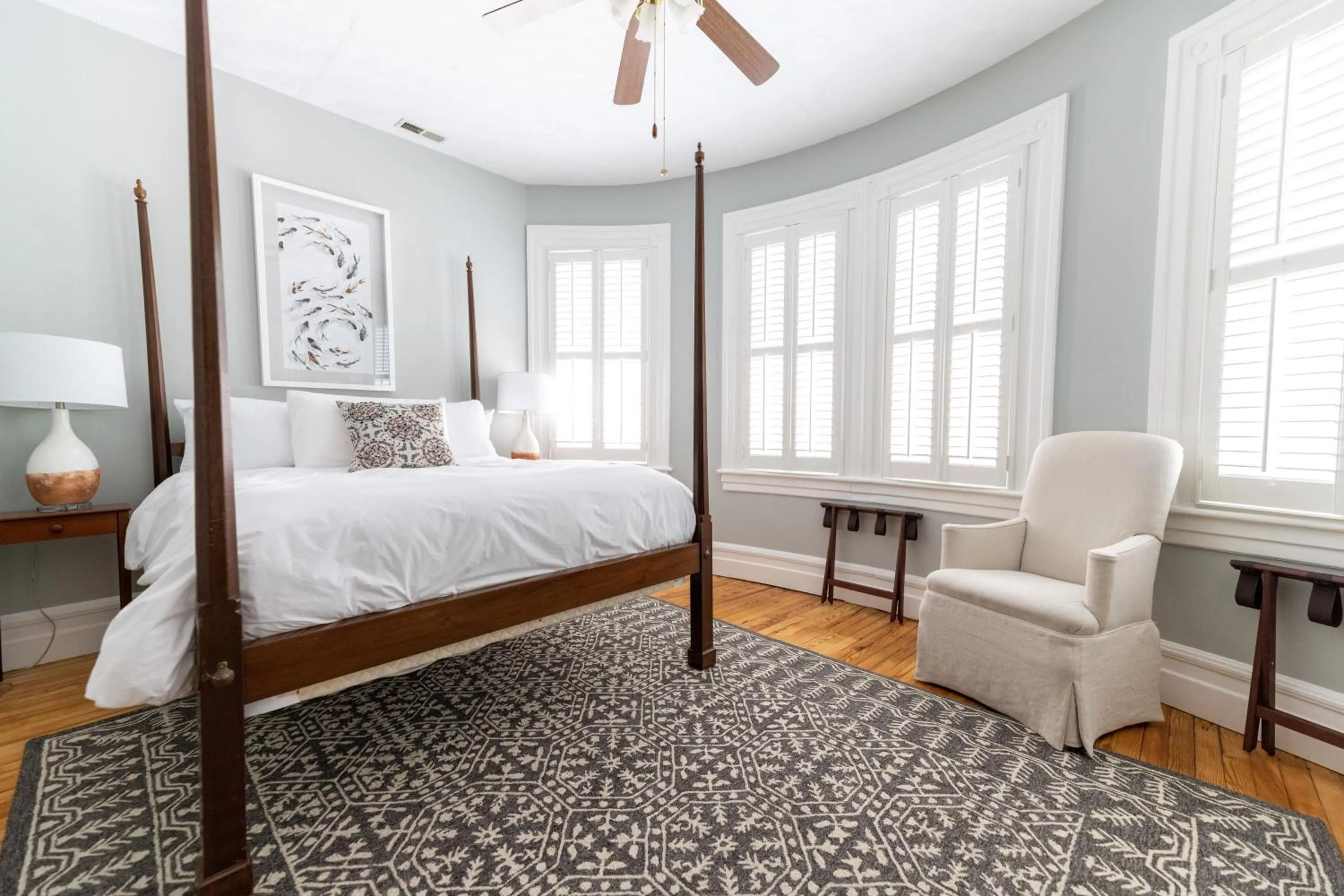 Bedroom, Bed in The Edenton Collection-Captain's Quarters Inn