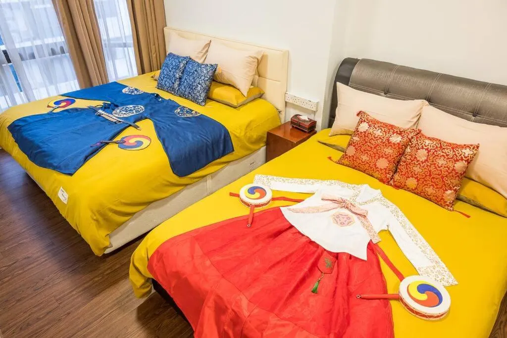 Bed in Fahrenheit88-Korea Theme Bukit Bintang Kuala Lumpur 2R2B 6Pax