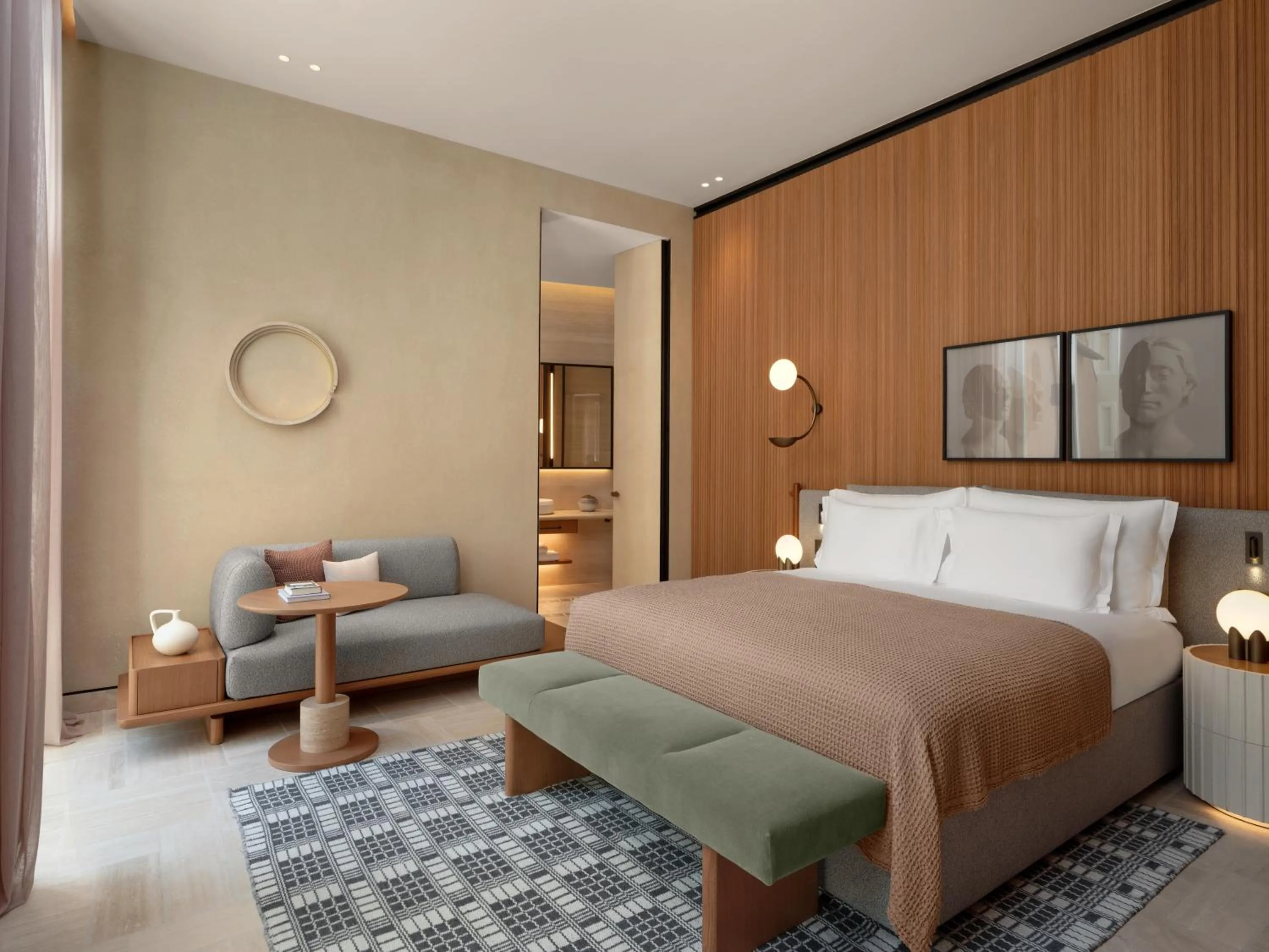 Bedroom, Bed in Six Senses Rome