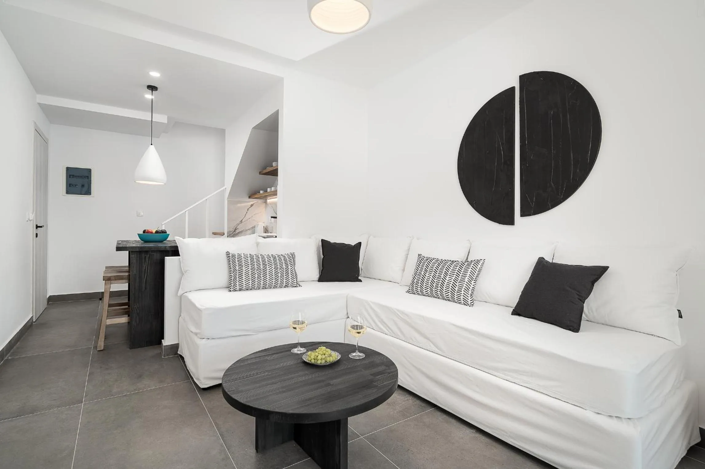 Living room, Bed in Stella Luxury Apartments