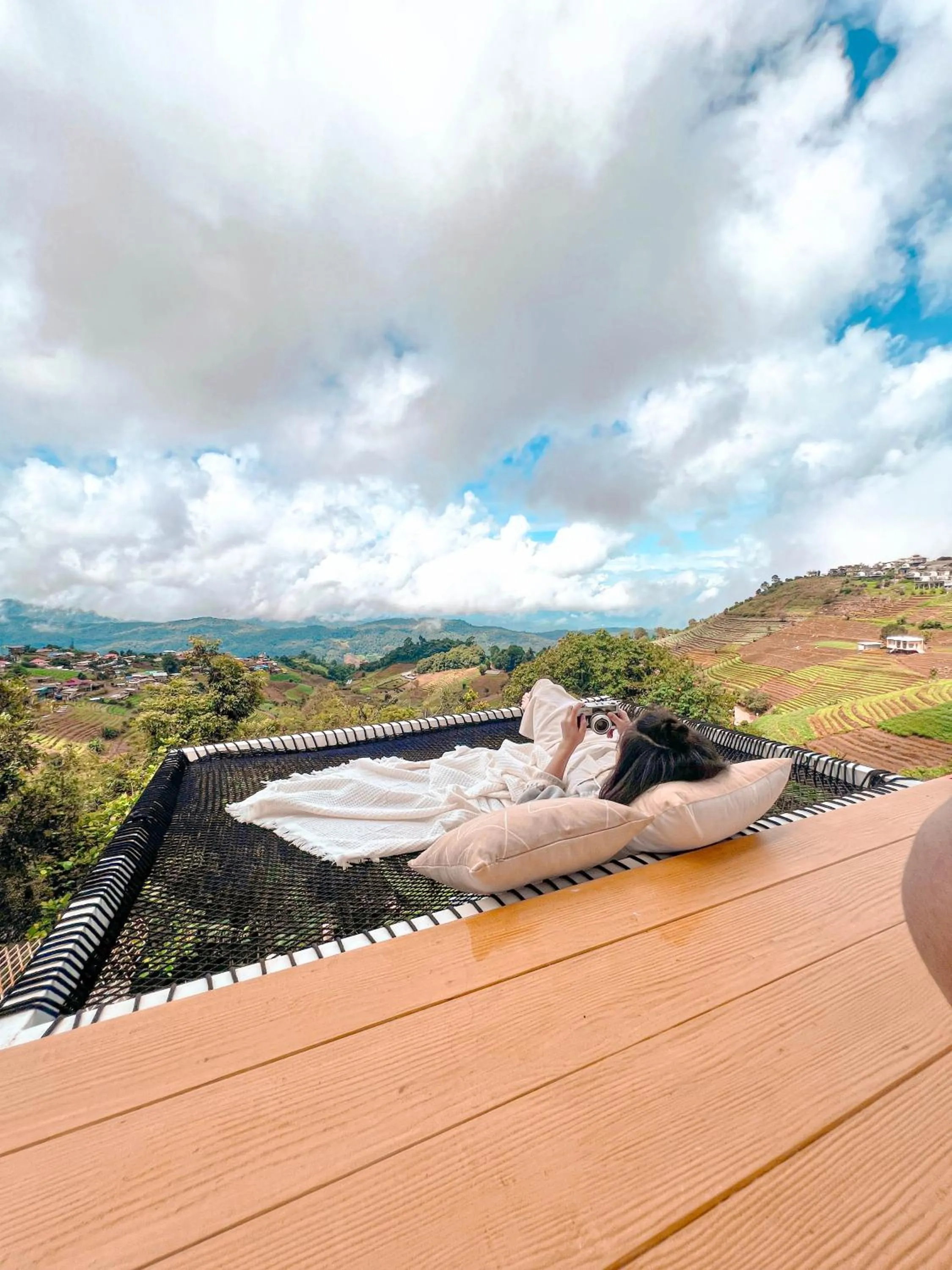 Natural landscape in ม่อนชาพาเพลิน ม่อนแจ่ม Monchapaplearn Monjam