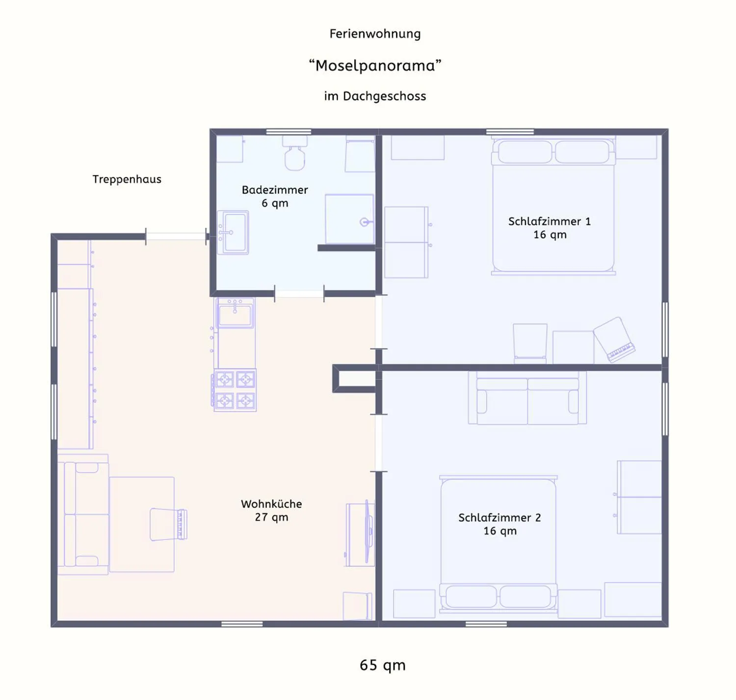 Floor plan in Ferienwohnungen Weingut Kilburg