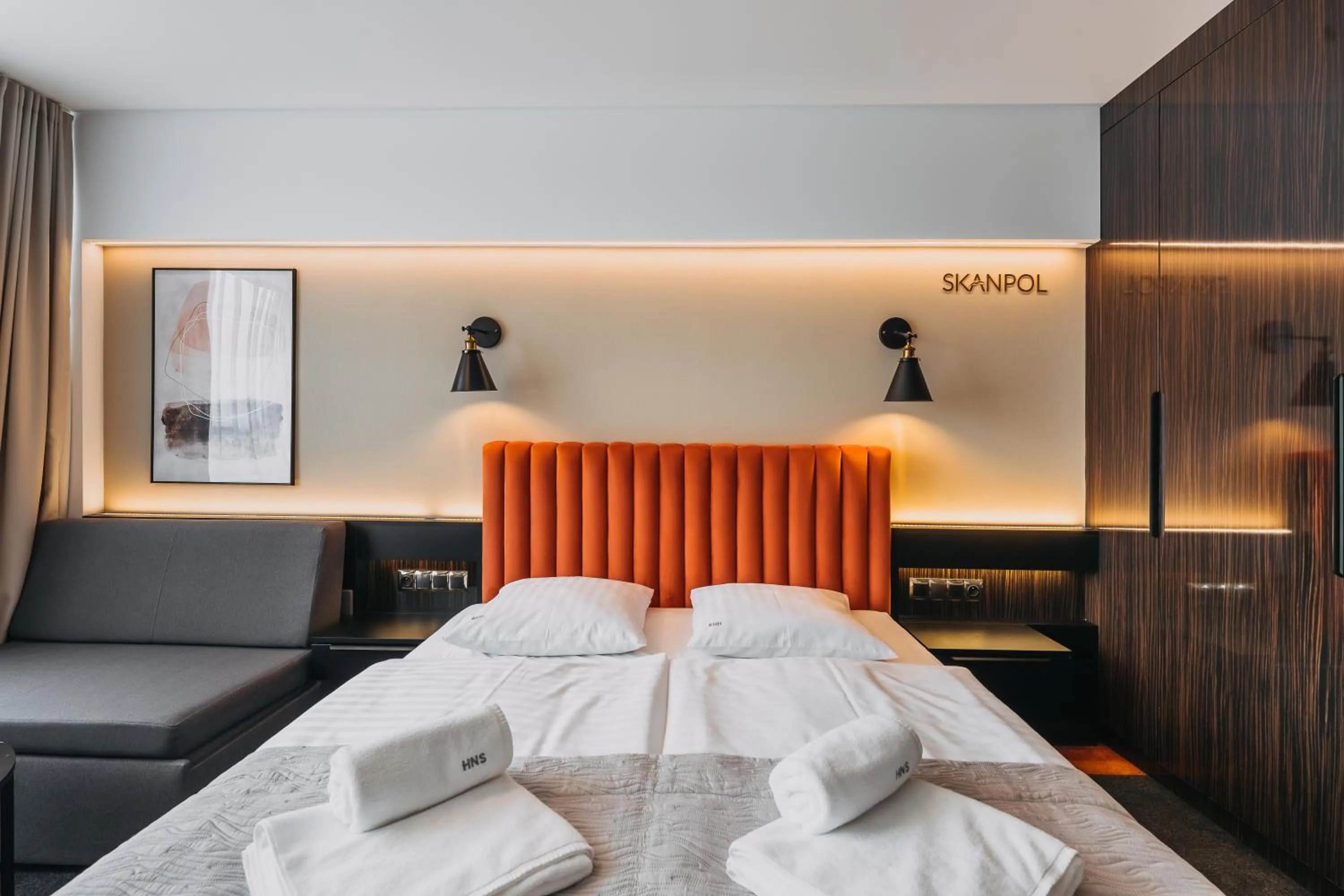 Bed in Hotel New Skanpol