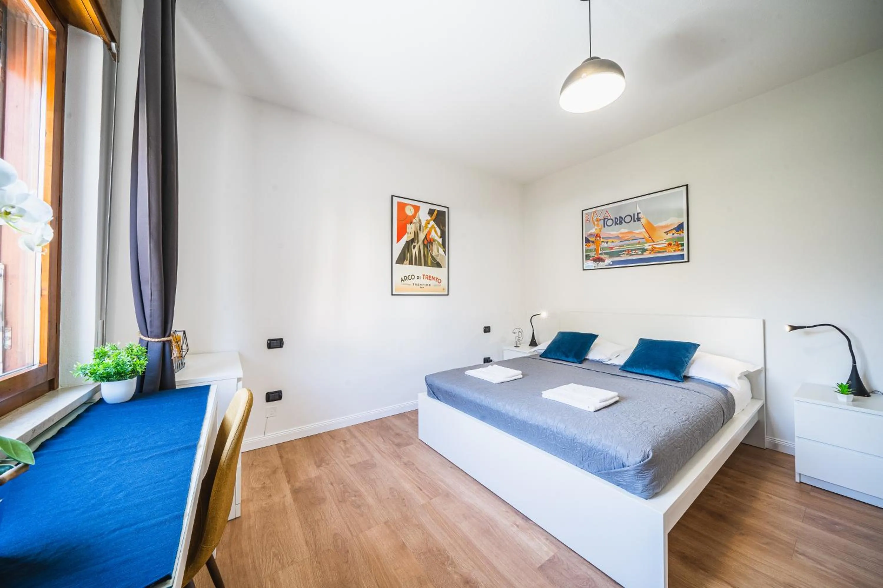 Bed in Outdooredo Garda Apartment