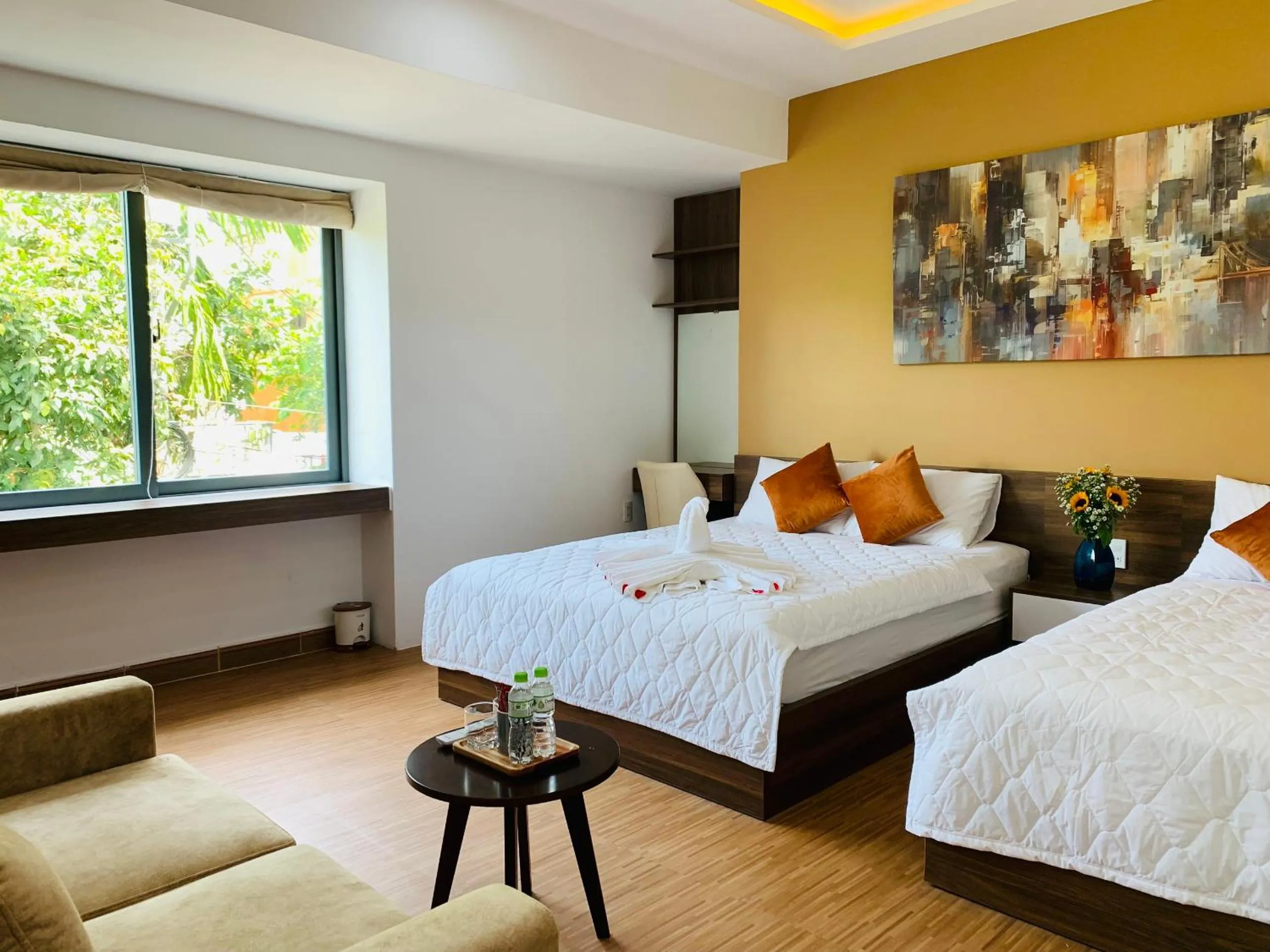 Photo of the whole room, Bed in Valentino Homestay Hue