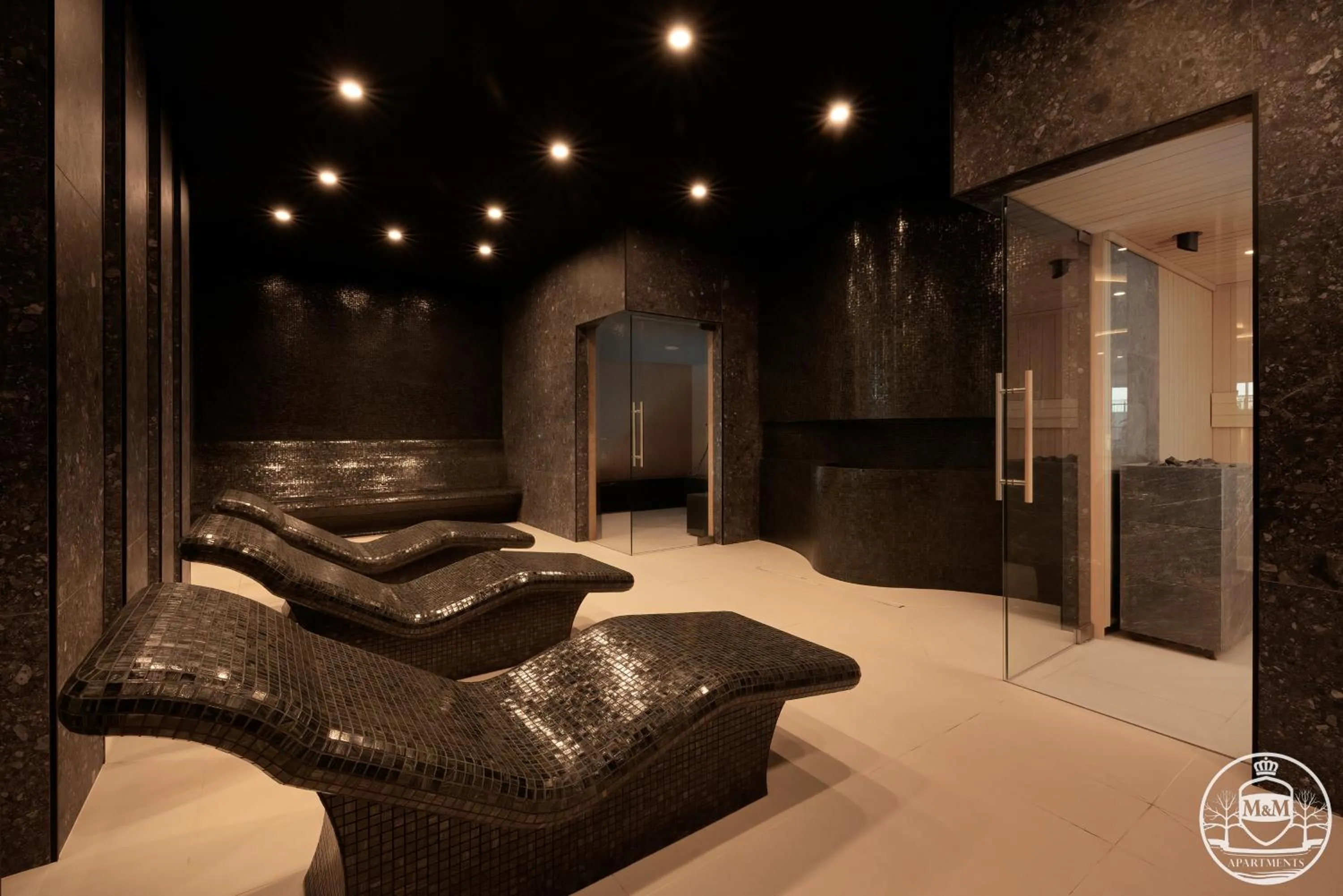 Sauna in Polanki Aqua - Aquapark, Free Parking, Apartments M&M Kołobrzeg