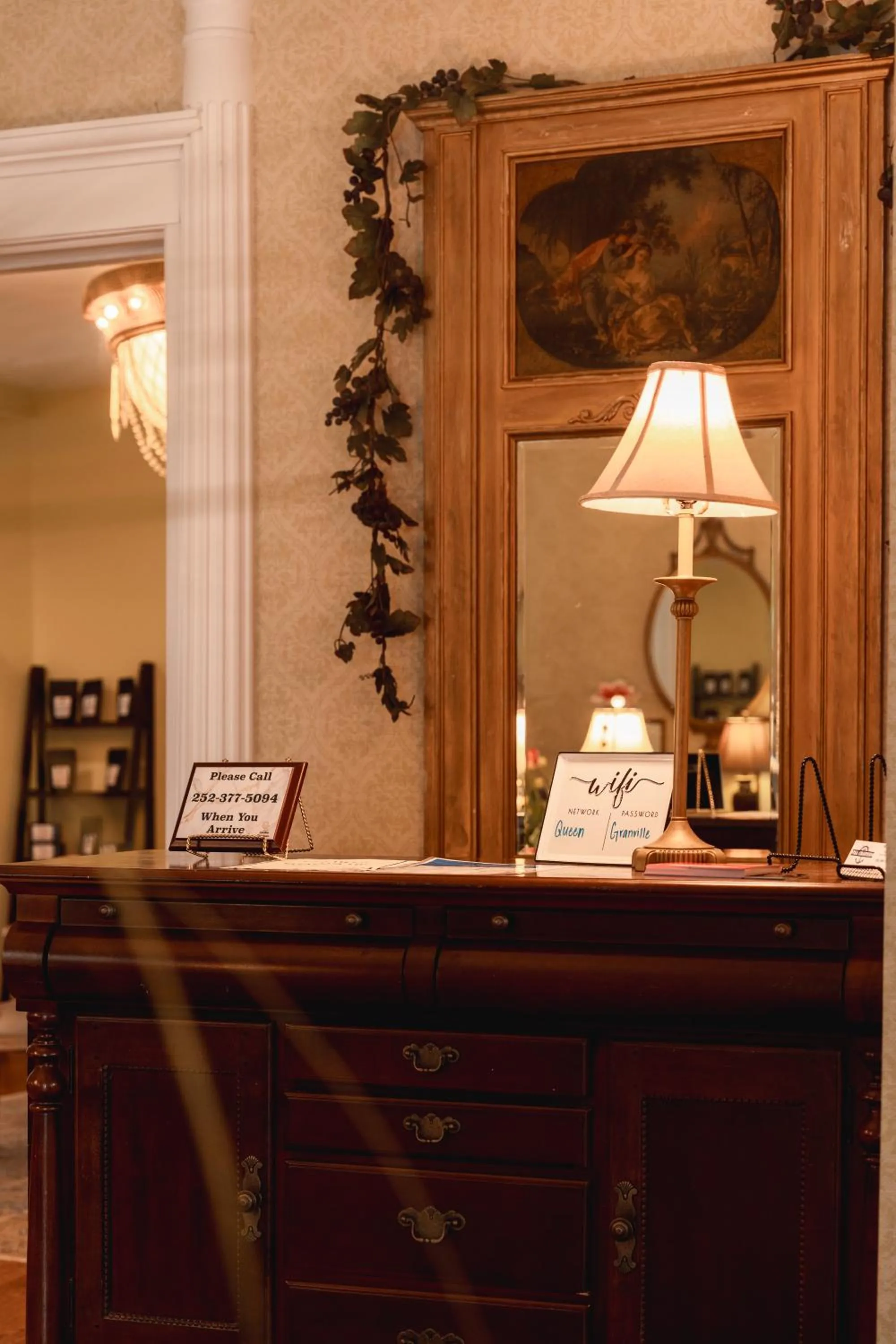 Lobby or reception in The Edenton Collection-The Granville Queen Inn