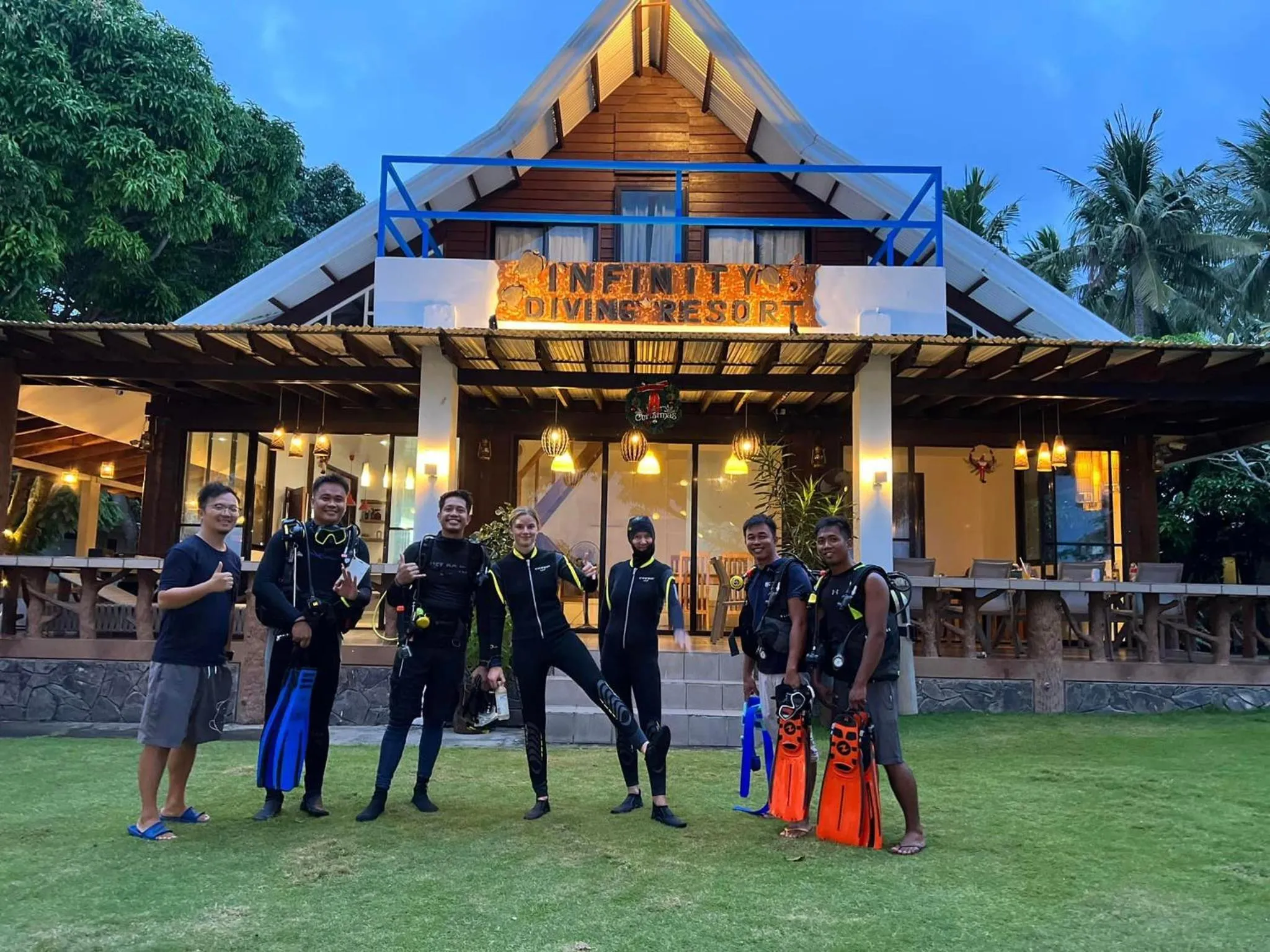 People in Infinity Diving Resort and Residences