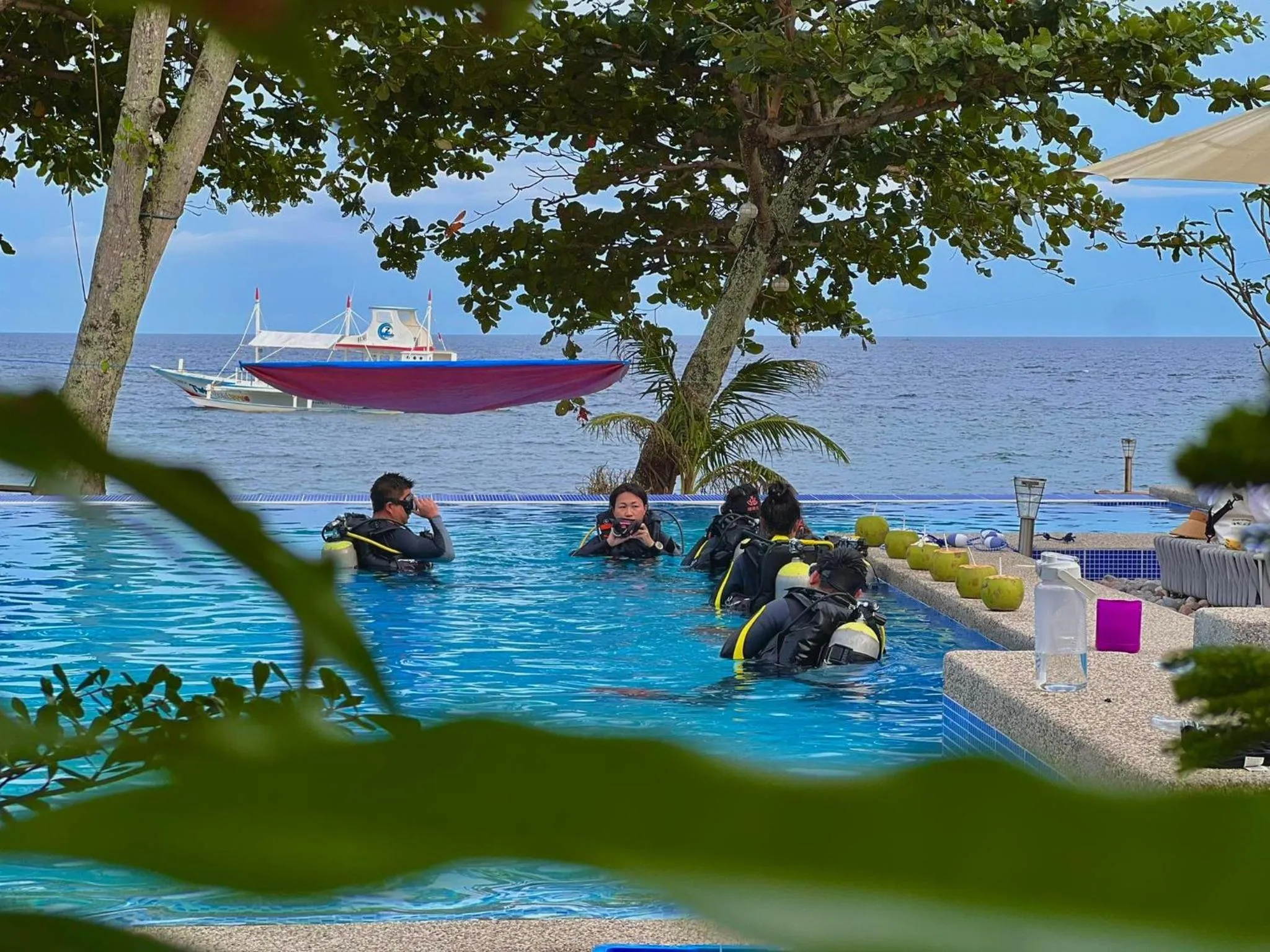 People in Infinity Diving Resort and Residences