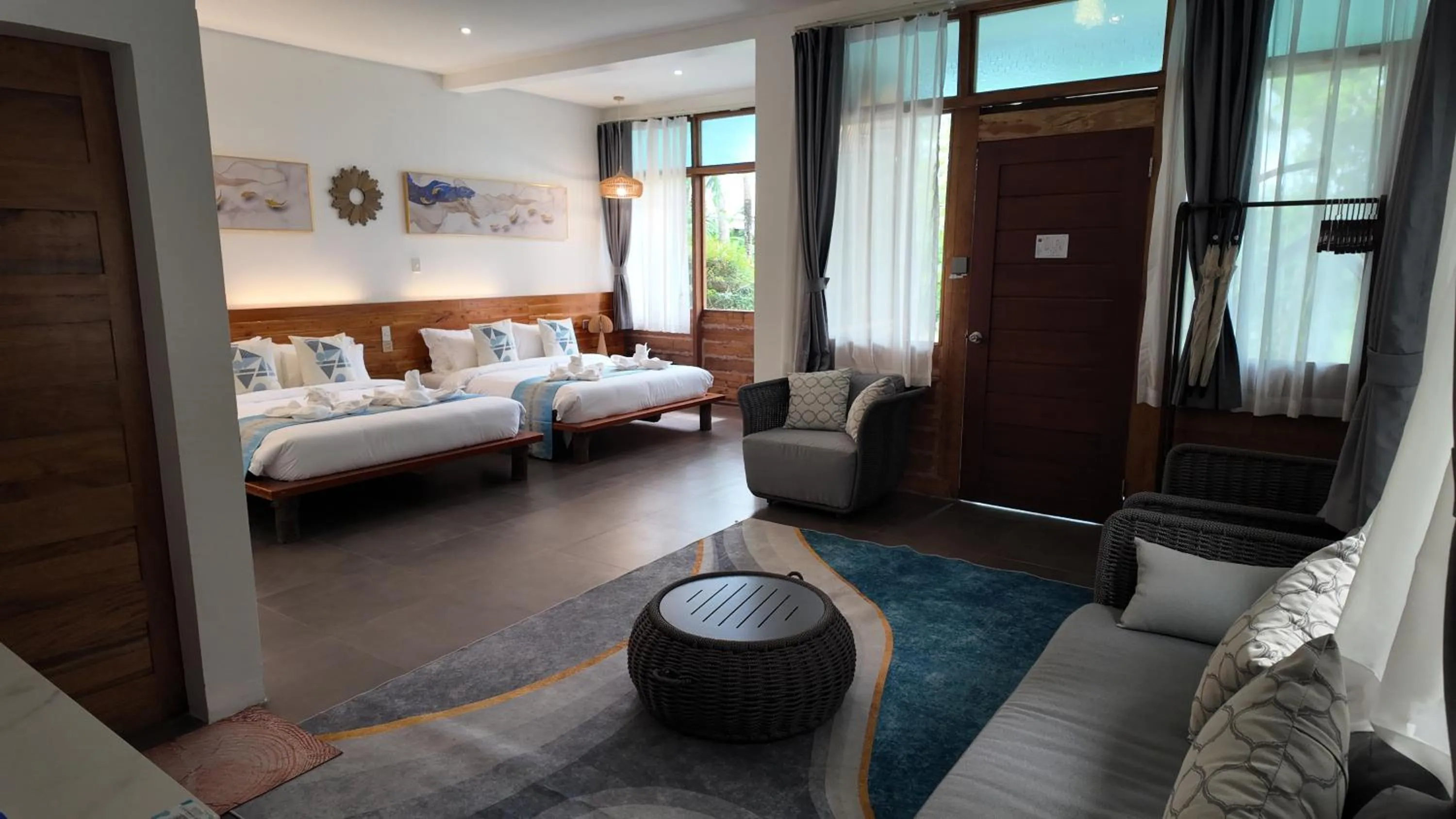 Living room, Bed in Infinity Diving Resort and Residences