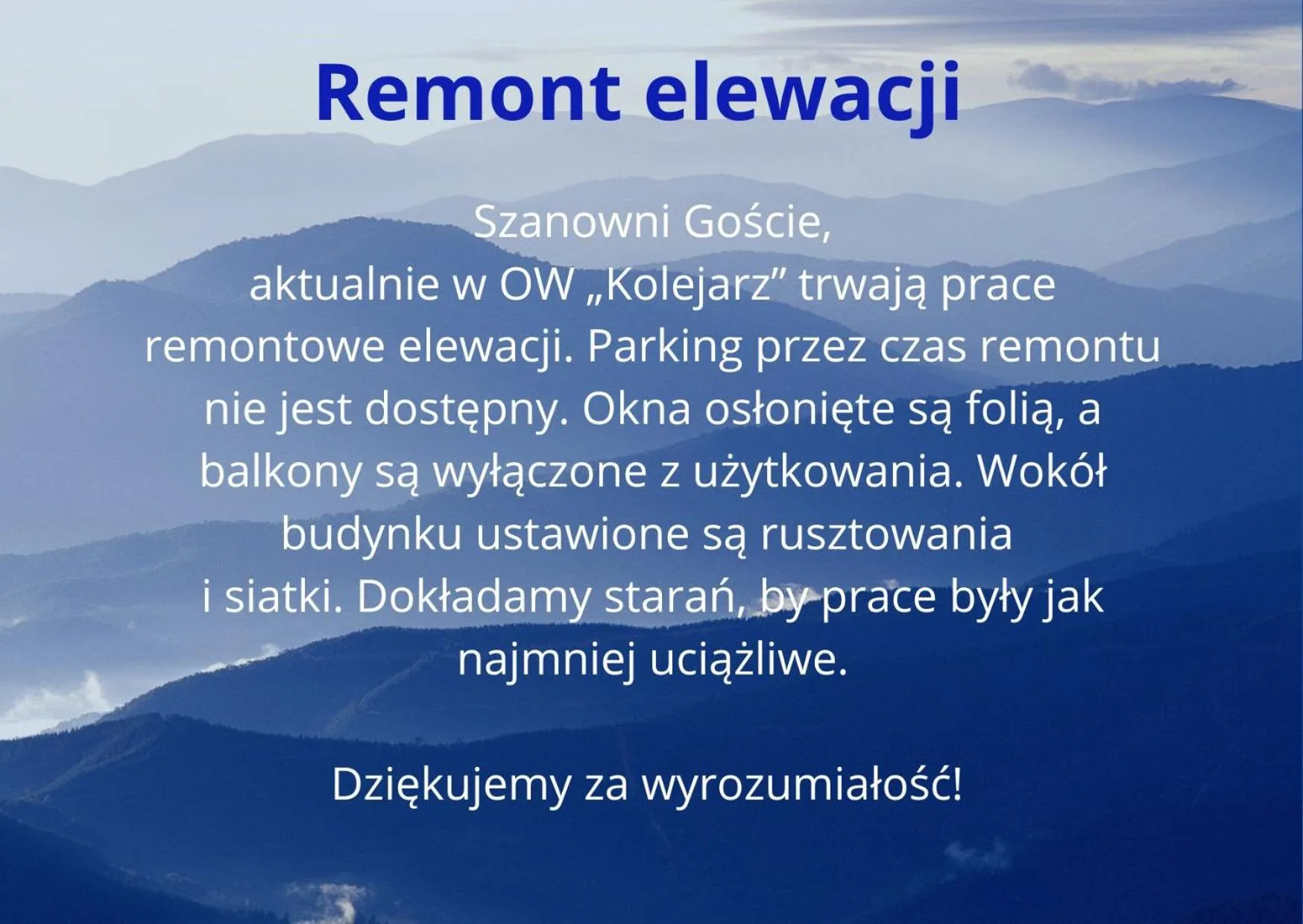 Text overlay in Kolejarz Natura Tour