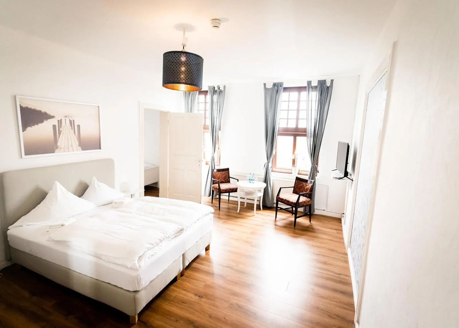 Photo of the whole room, Bed in Fährhaus Kirschenland