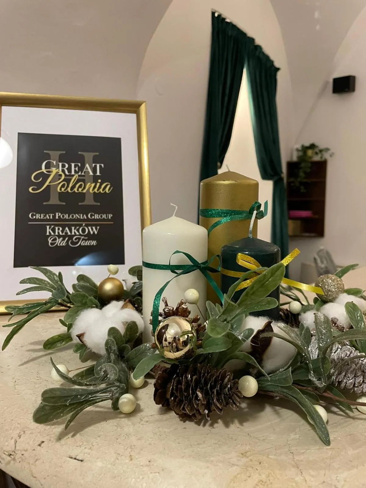 Decorative detail in Great Polonia Kraków Old Town