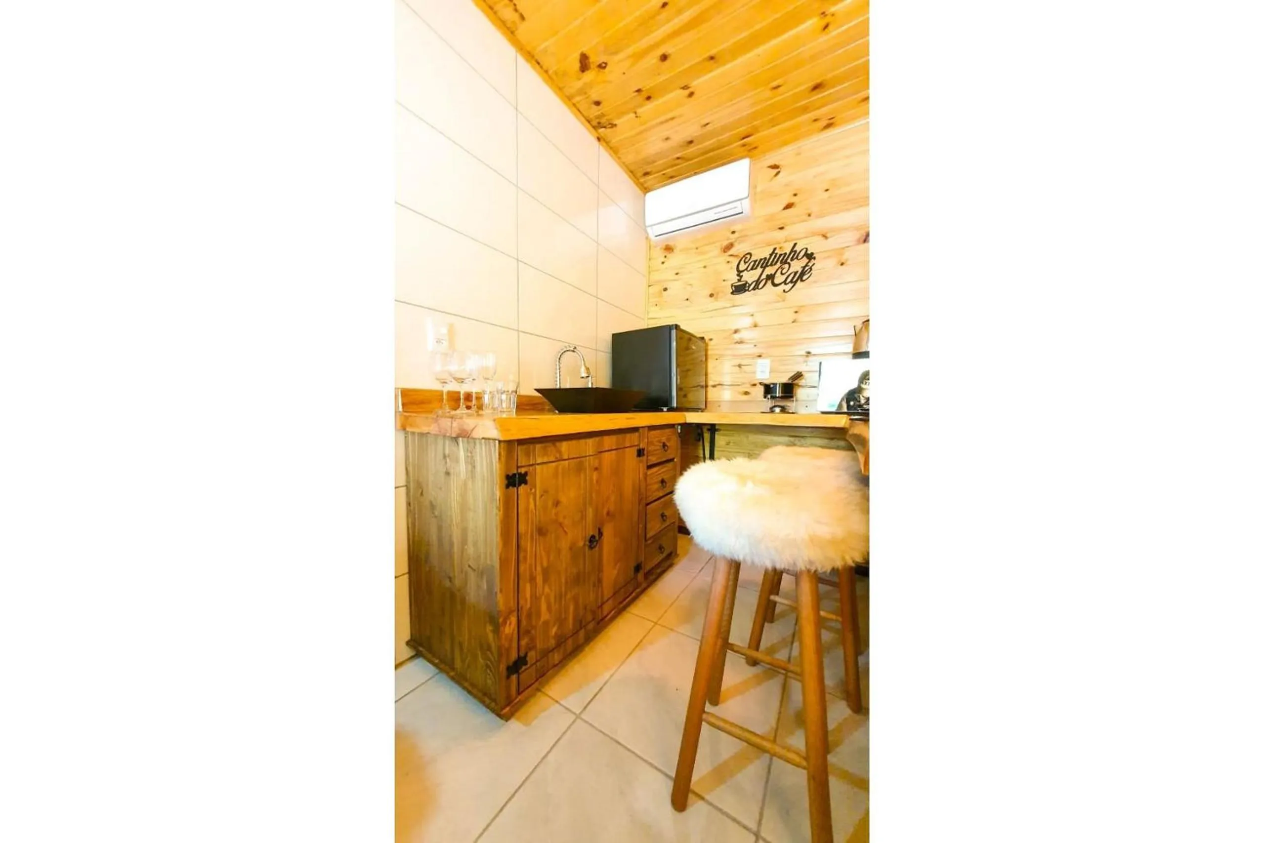 Kitchen or kitchenette in Cabana Brisa Serrana - Urubici-SC