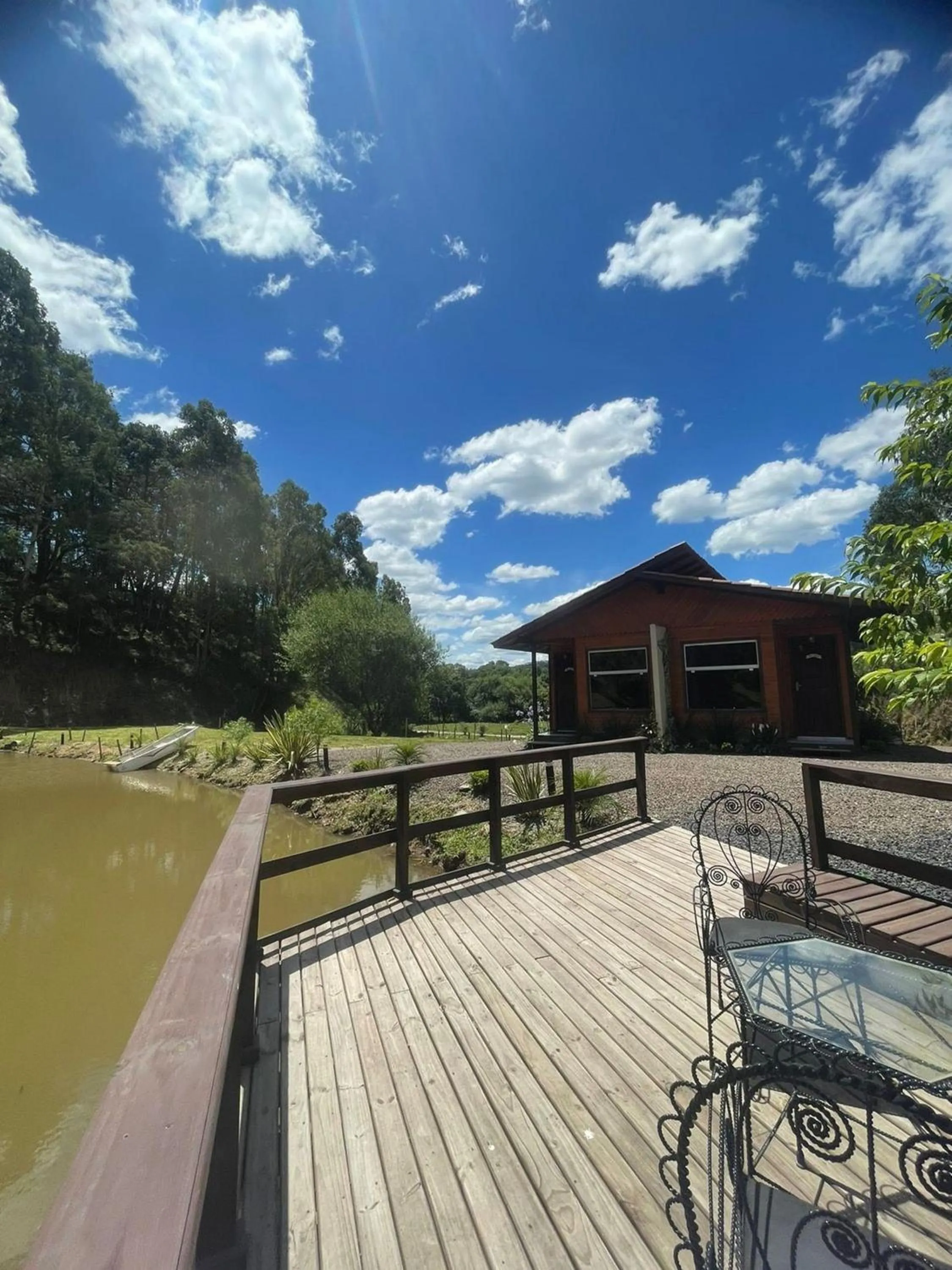Balcony/Terrace in Cabana Brisa Serrana - Urubici-SC