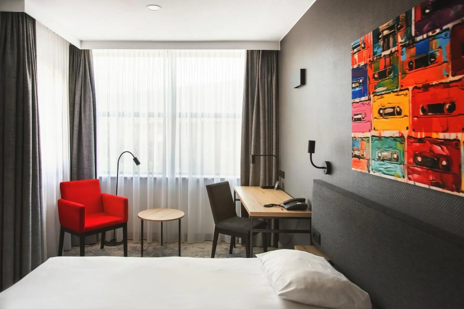 Seating area, Bed in Qubus Hotel Gorzów Wielkopolski