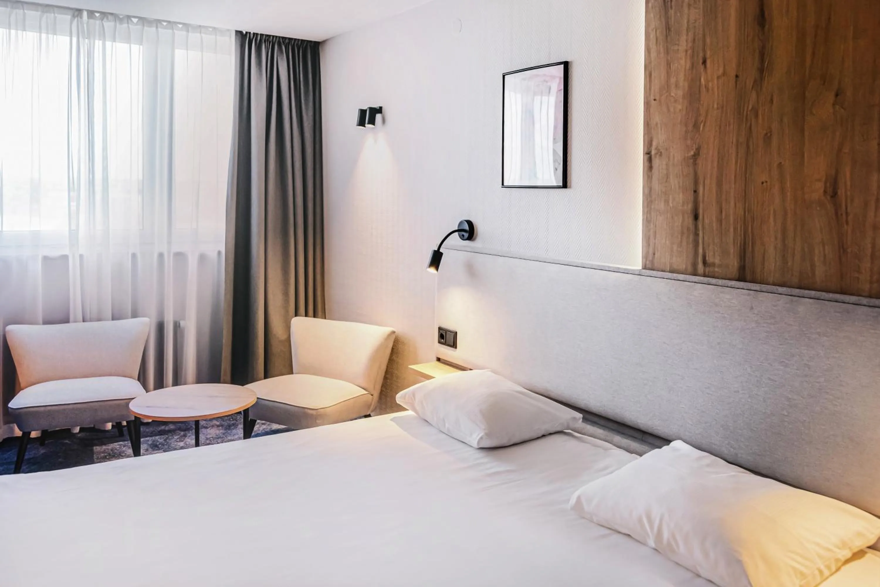 Bed in Qubus Hotel Legnica