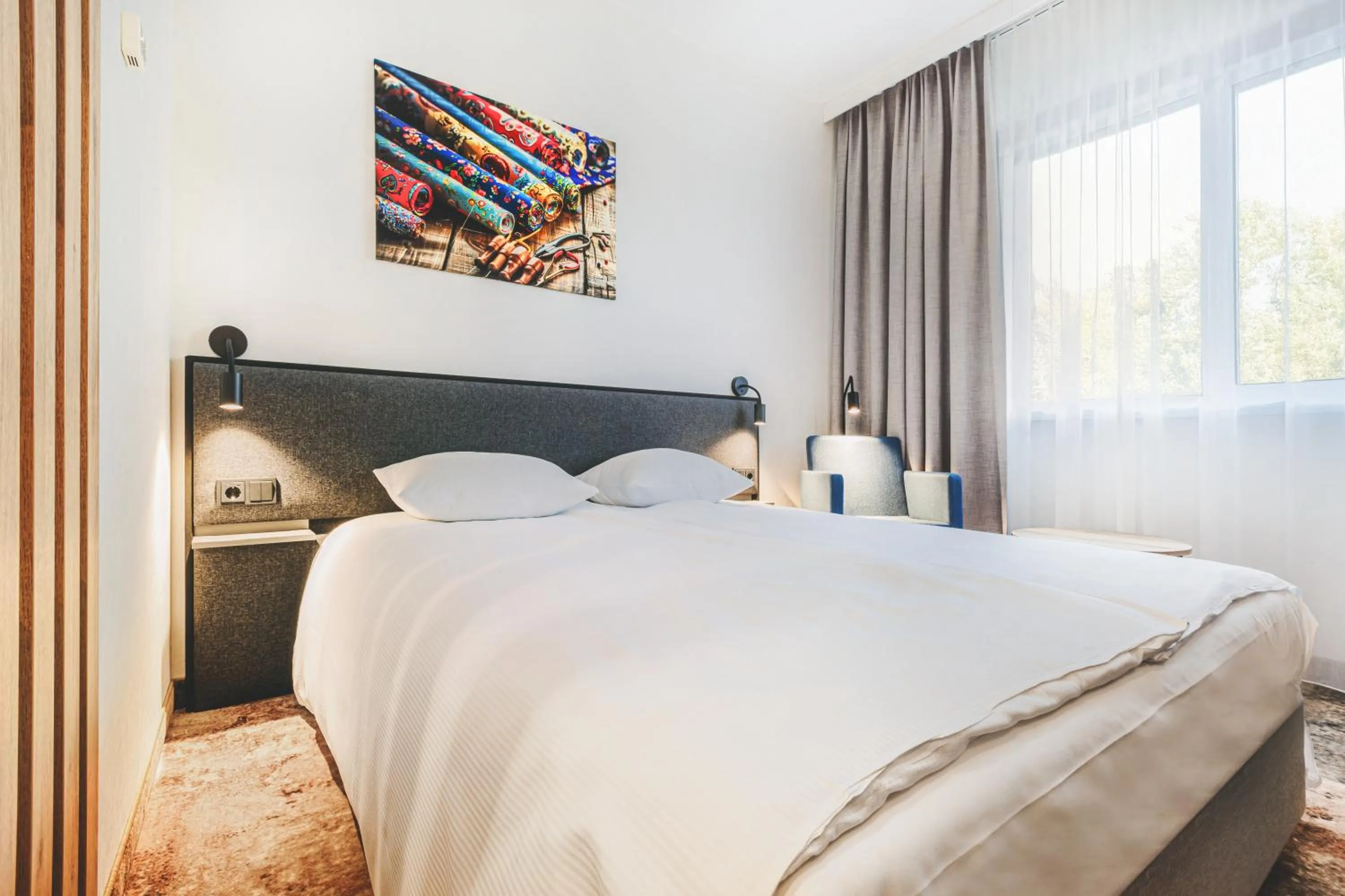 Bed in Qubus Hotel Łódź