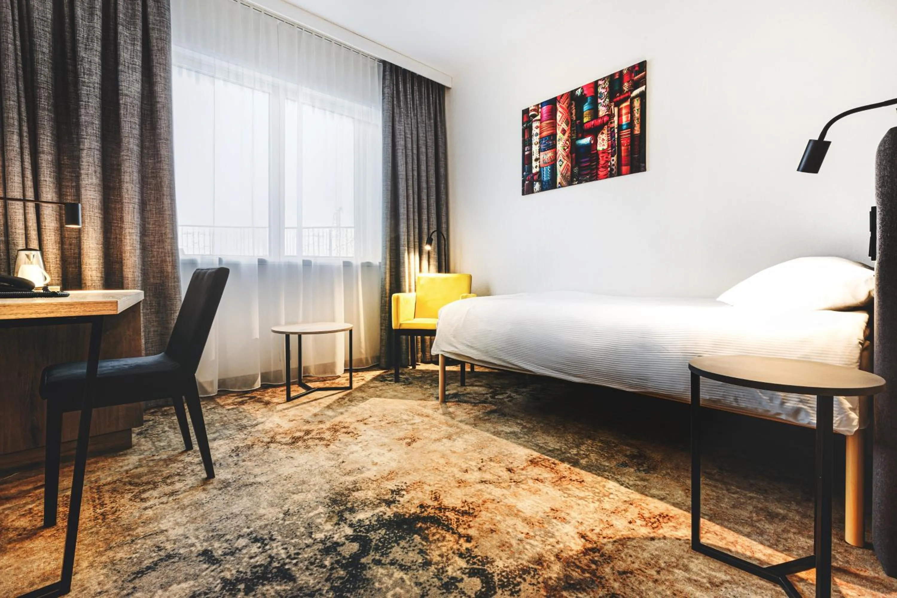 Bed in Qubus Hotel Łódź