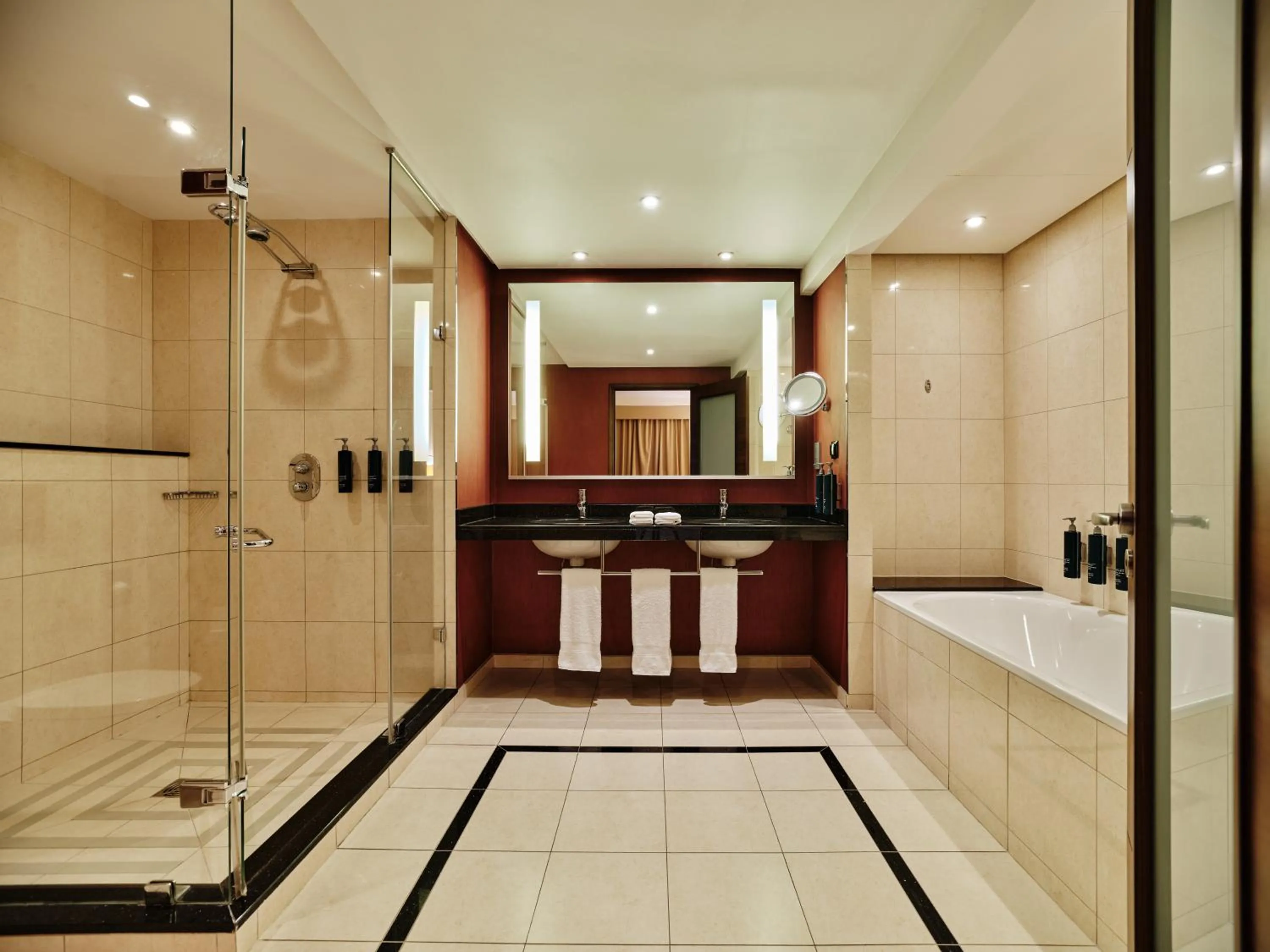 Shower in Hilton Warsaw City Hotel