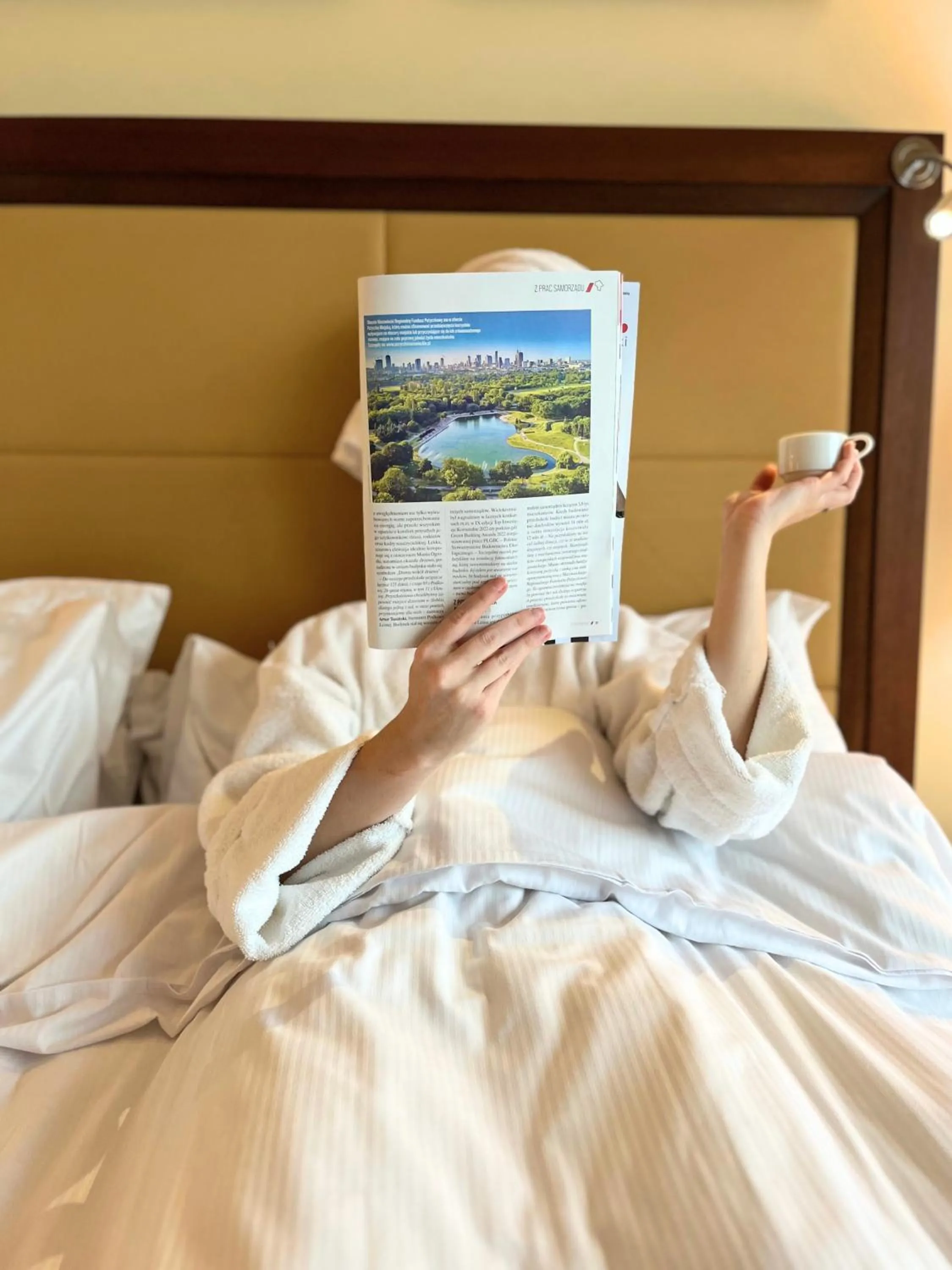 Bed in Hilton Warsaw City Hotel