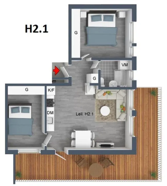 Floor plan in Haugetuft Apartments