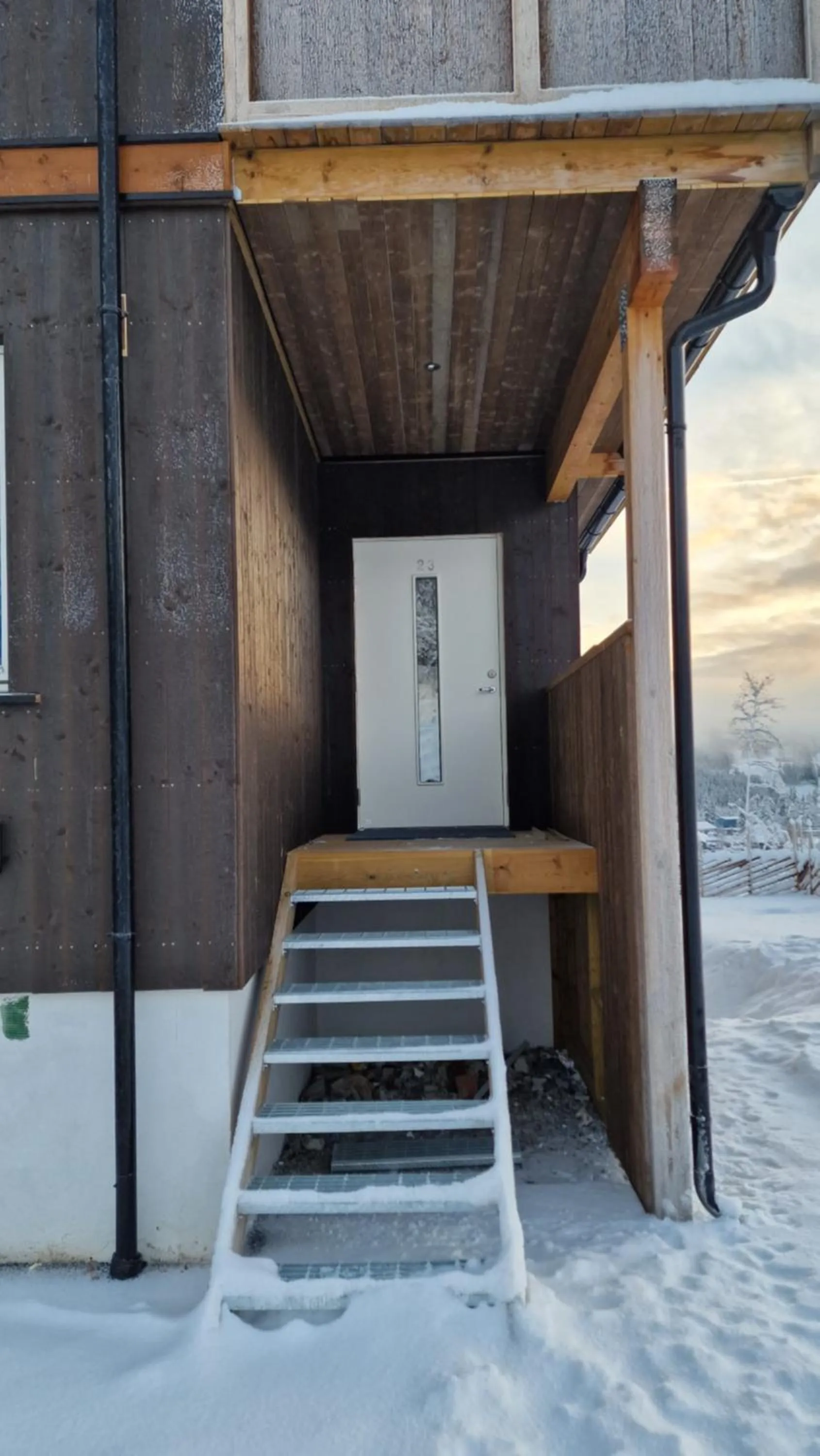 Facade/entrance in Haugetuft Apartments
